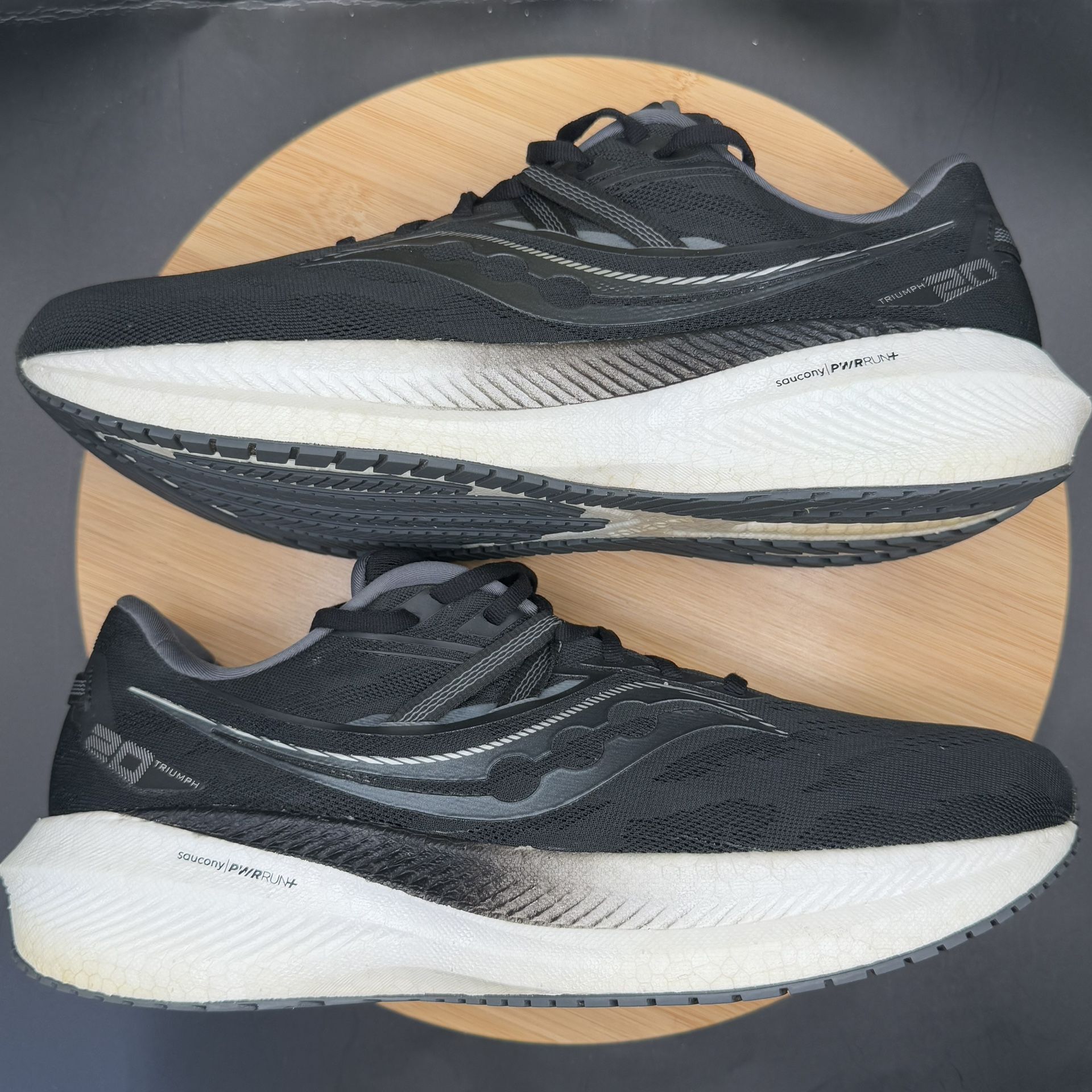 Saucony Triumph 20 Black/White Running Shoes Men’s Sz 12.5 (Wide - photo 4