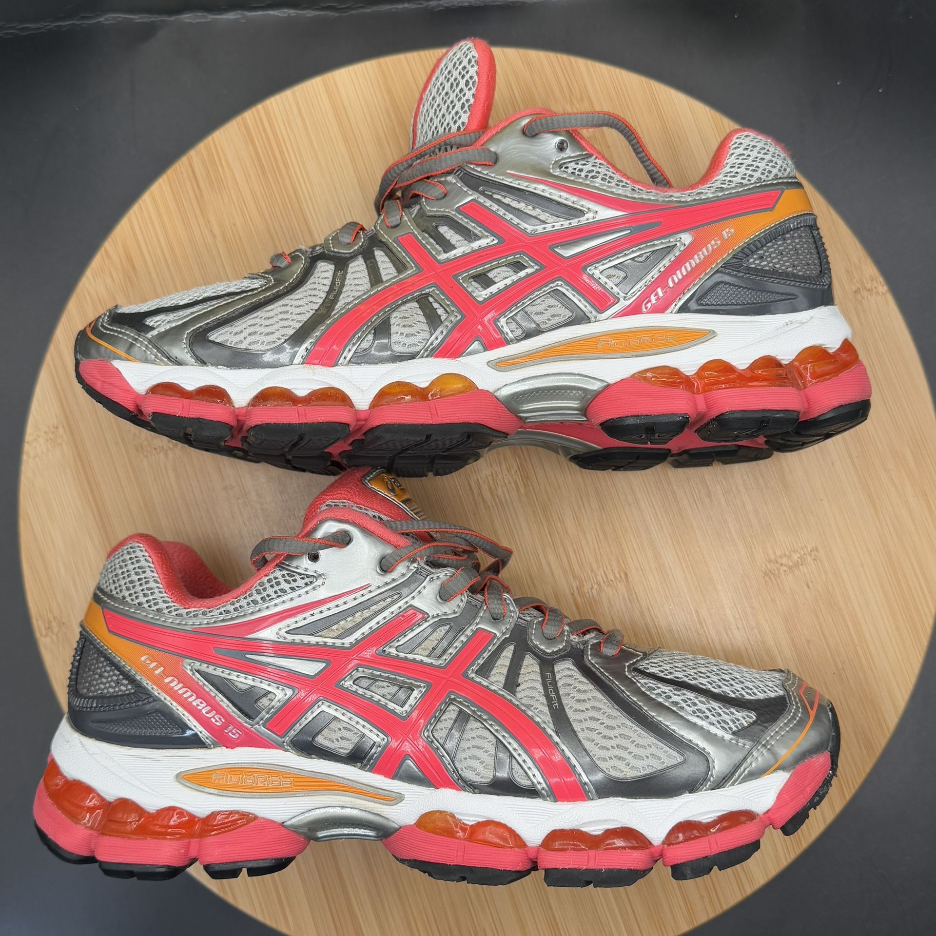 ASICS Gel-Nimbus 15 Ltng/H Pnch/Marigld Women’s Sz 7 - photo 4