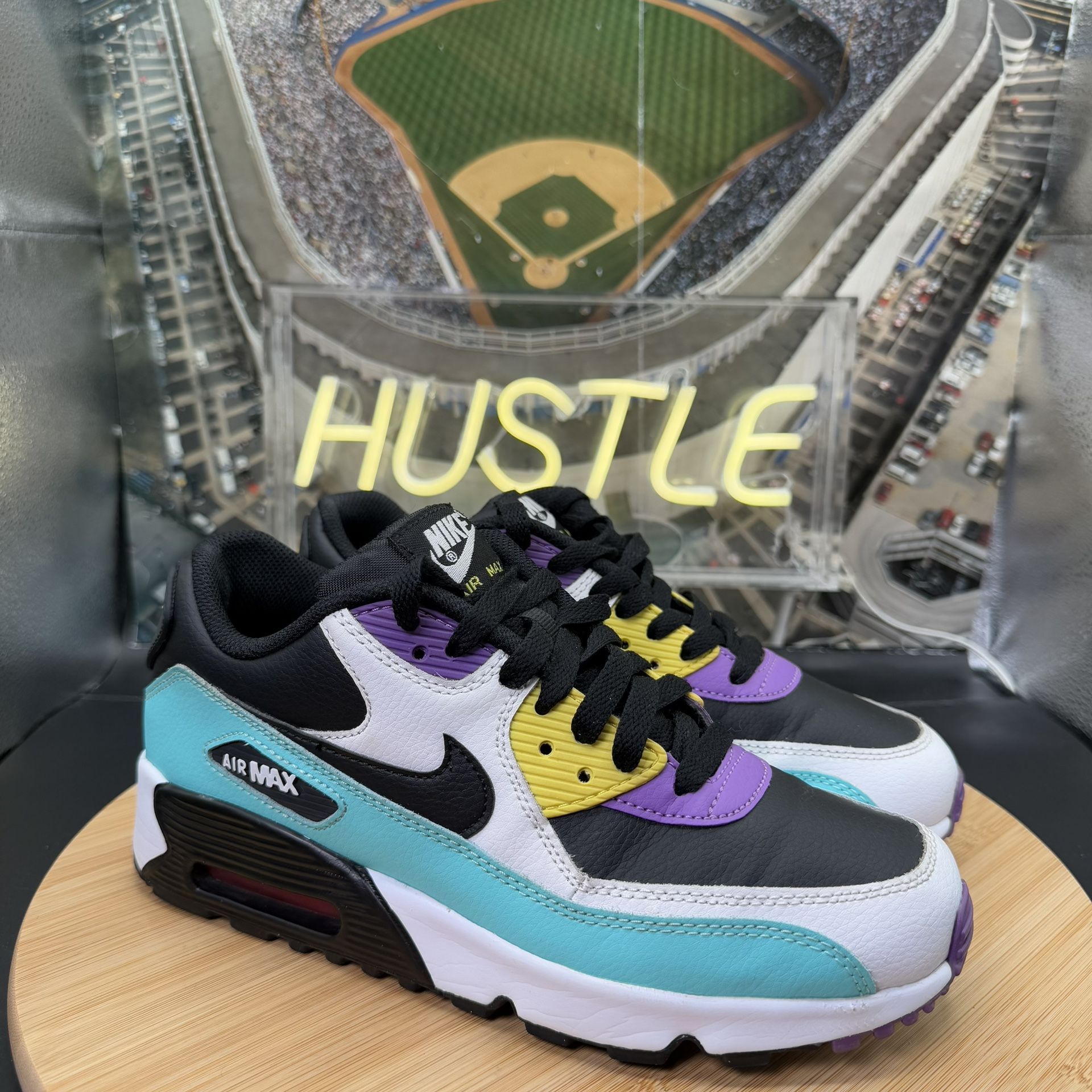 Nike Air Max 90 (GS) ‘Black Clear Jade’ Size 5.5Y - photo 2