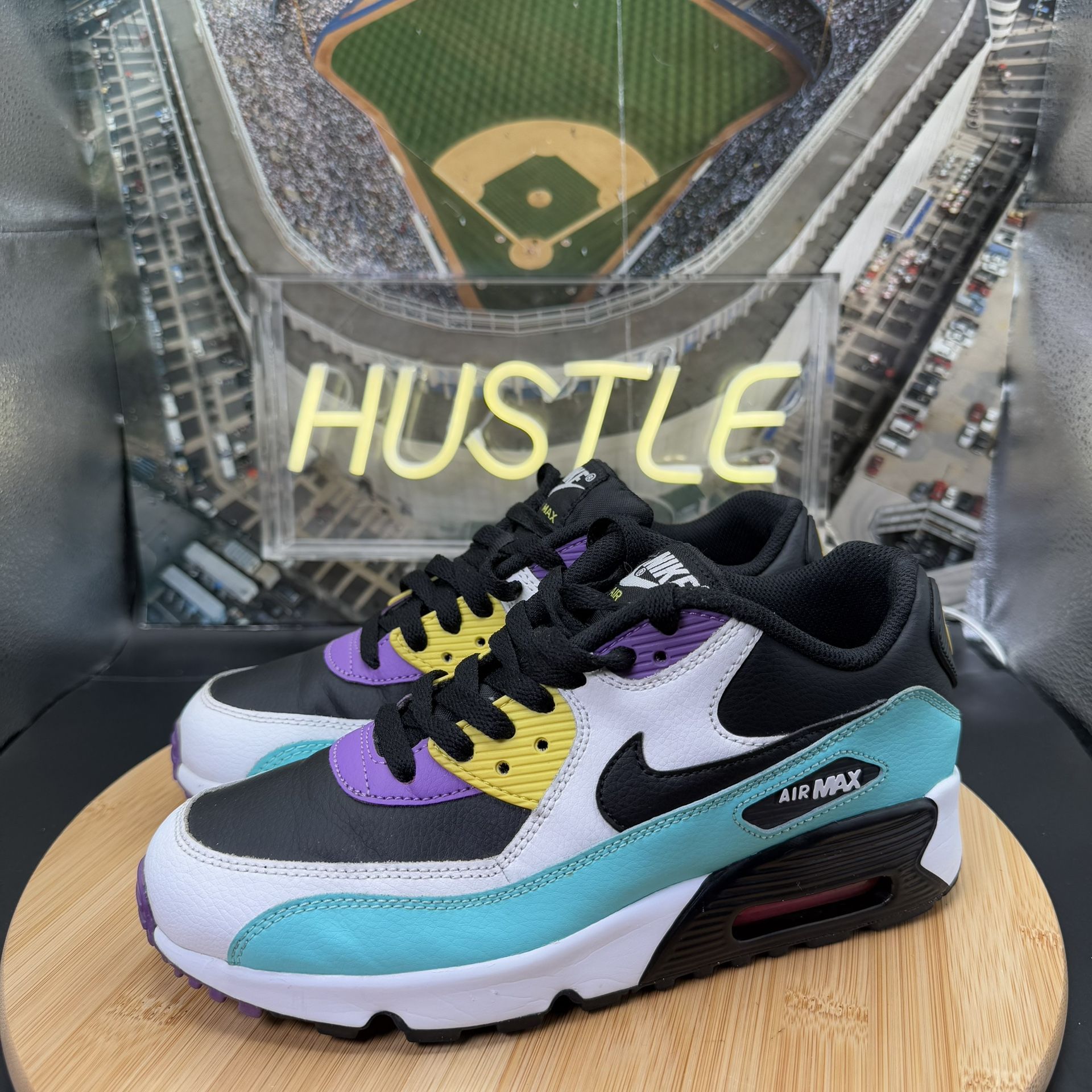 Nike Air Max 90 (GS) ‘Black Clear Jade’ Size 5.5Y - photo 3