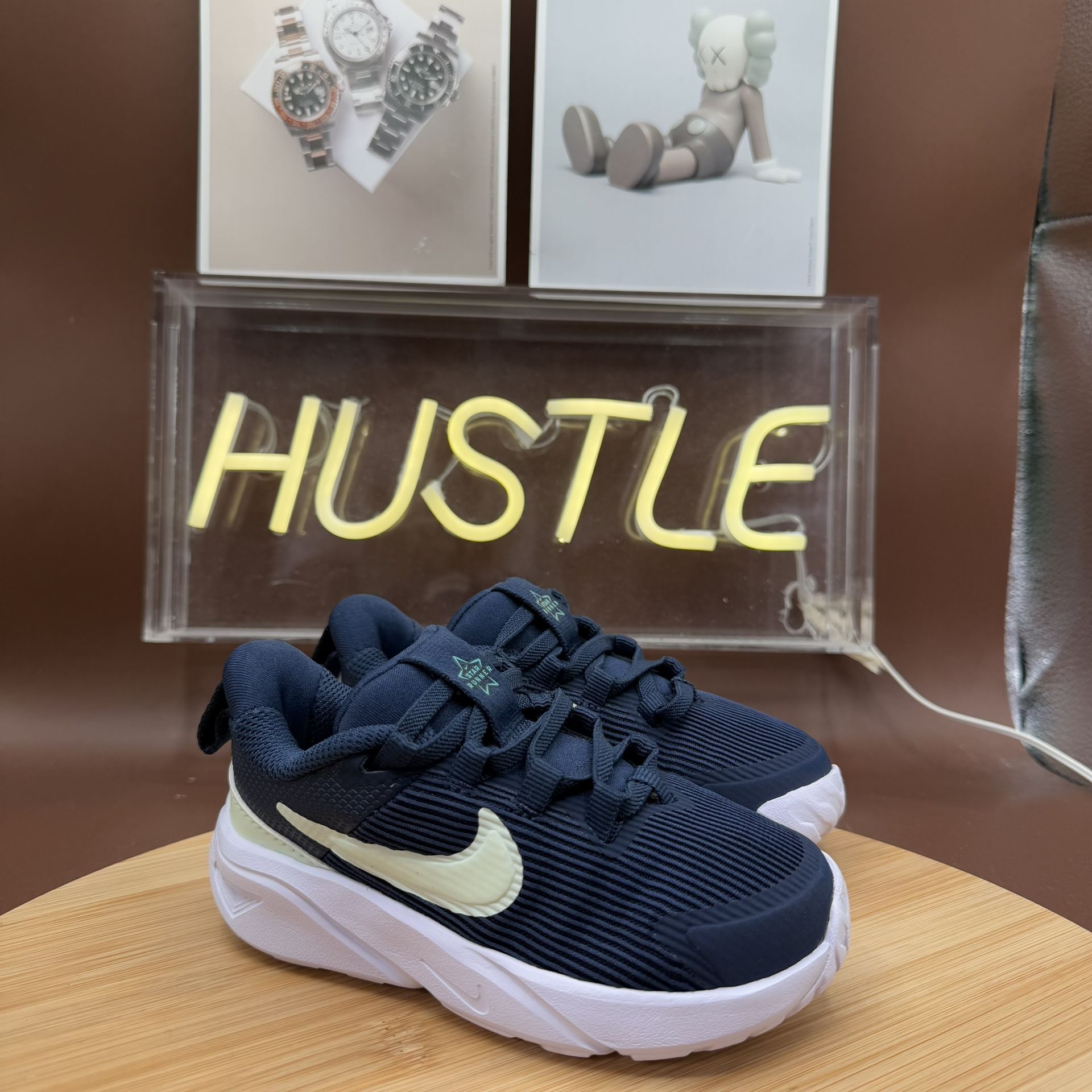 Nike Star Runner 4 Midnight Navy Volt Tint' TD Sz 8C (DX7616 409 - photo 2