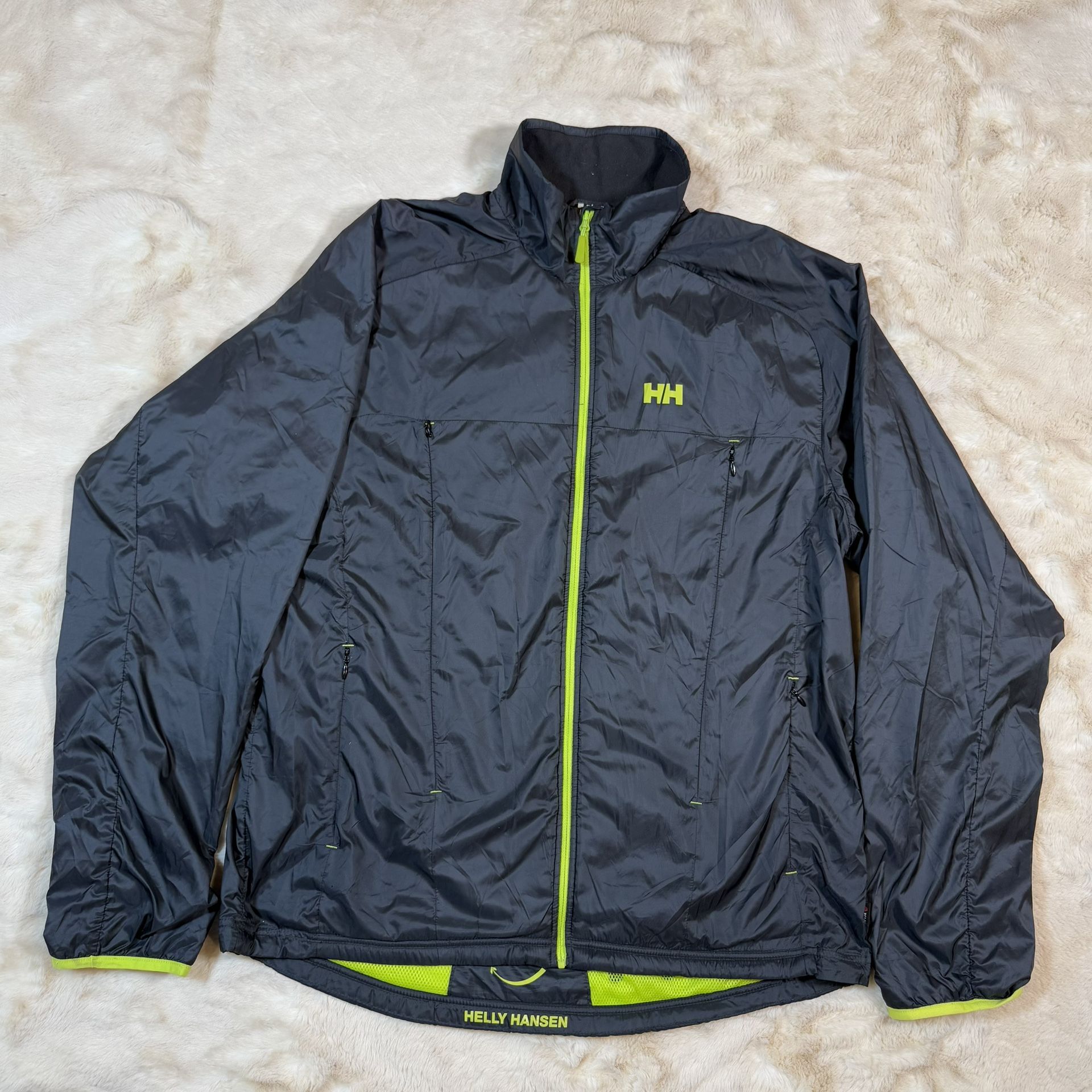 HELLY HANSEN H2 Flow Polartec Outdoor Jacket Black / Lime Mens S
