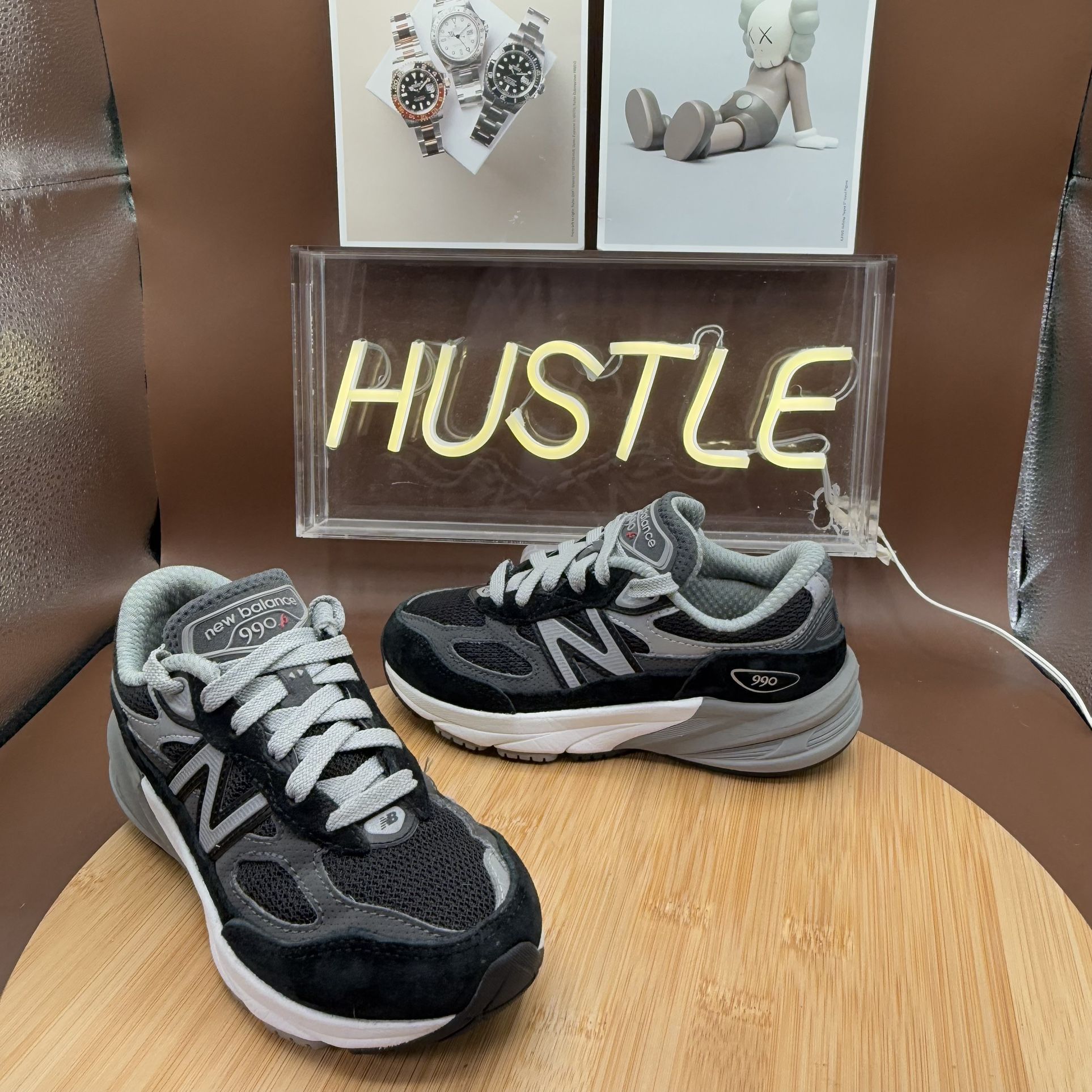 New Balance Kids (PS) 990v6 “Black/Silver” Sz 12