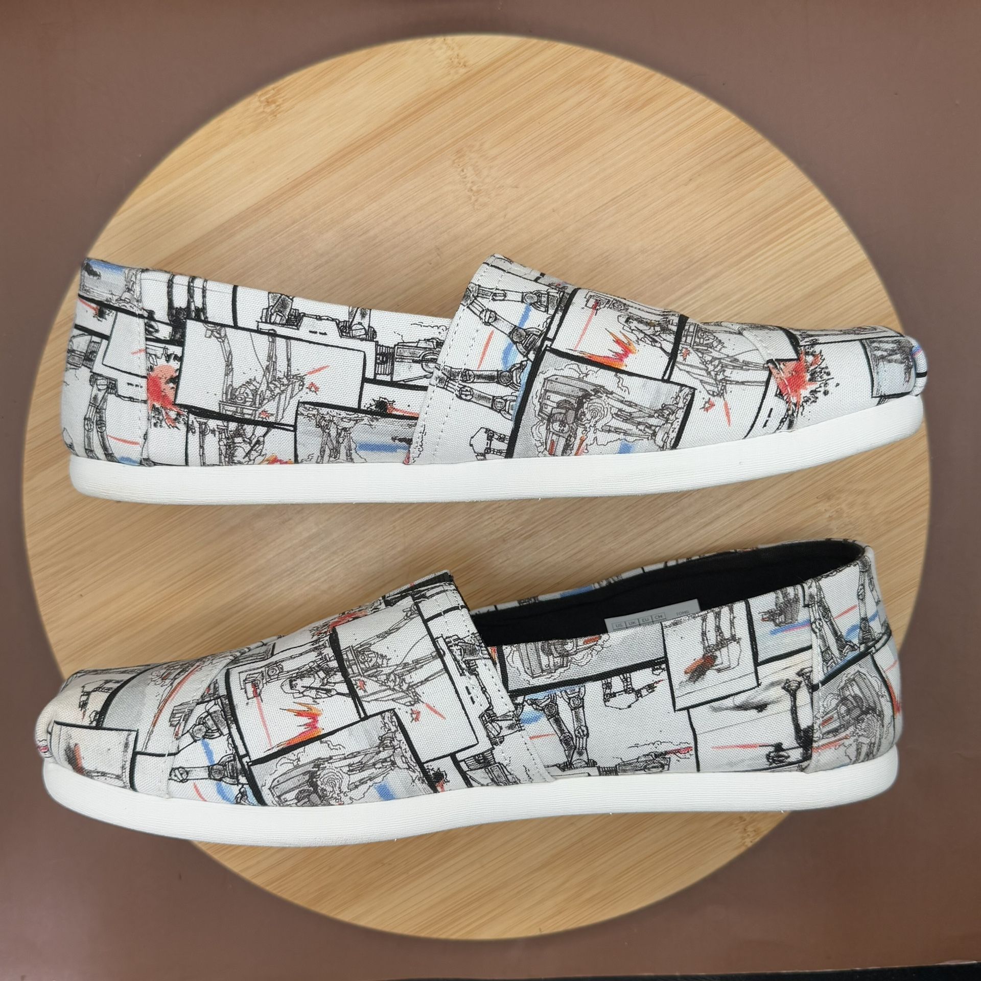 Disney X TOMS Star Wars Slip-On Shoes Men’s Sz 10 - photo 5