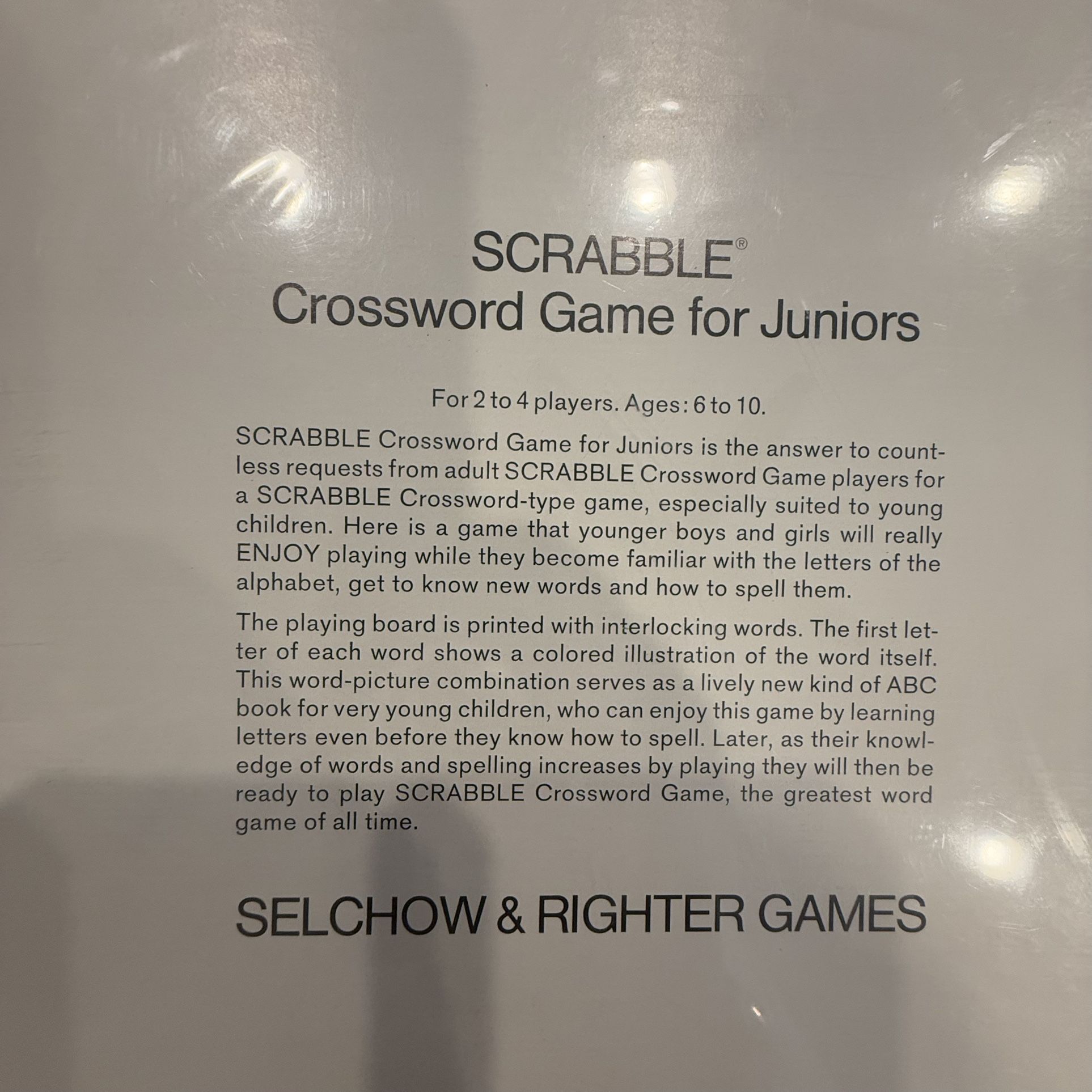 Vintage 1975 Scrabble Crossword Game for Juniors - photo 3