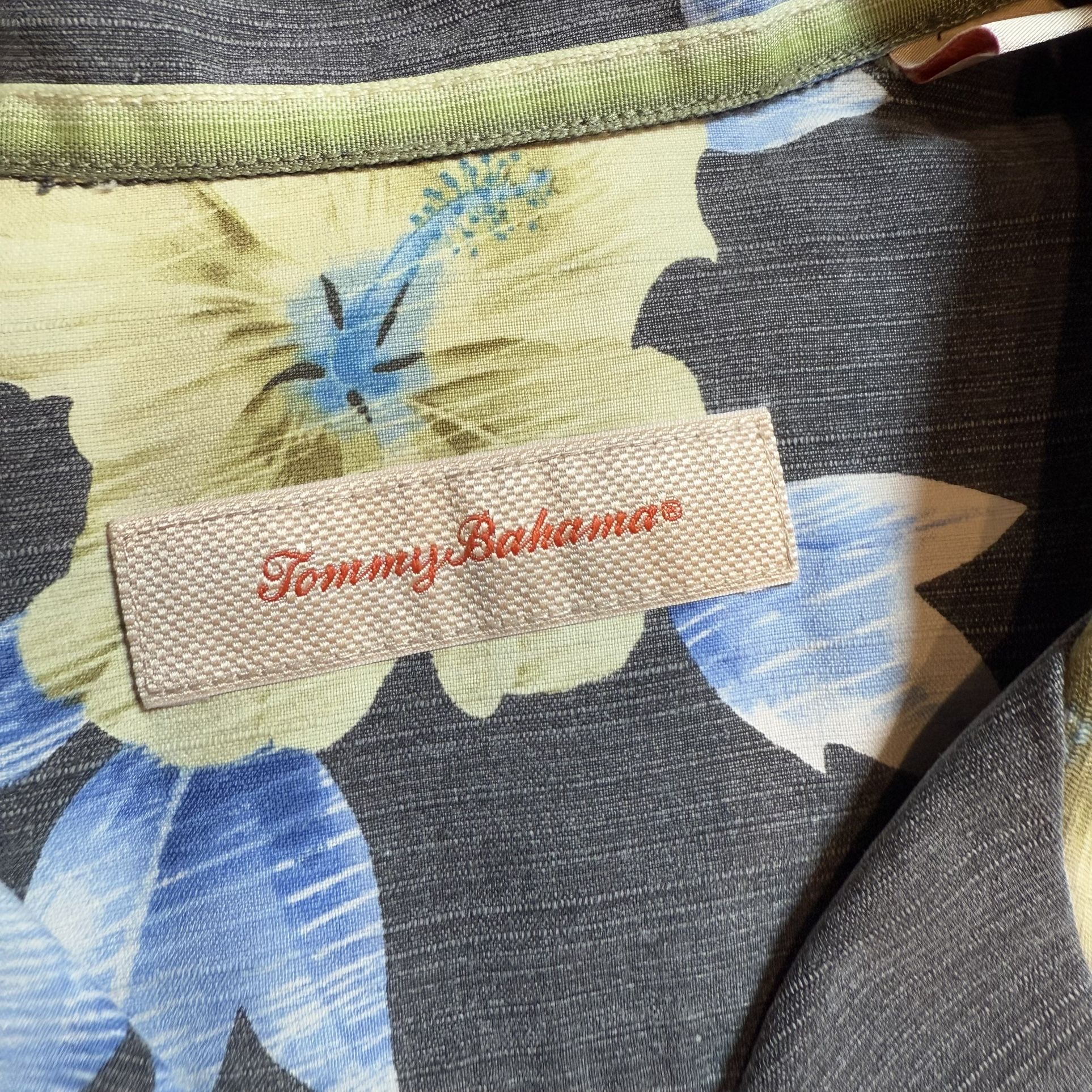 Tommy Bahama Shirt 100% Silk Blue Floral Hawaiian Mens Sz XL - photo 5