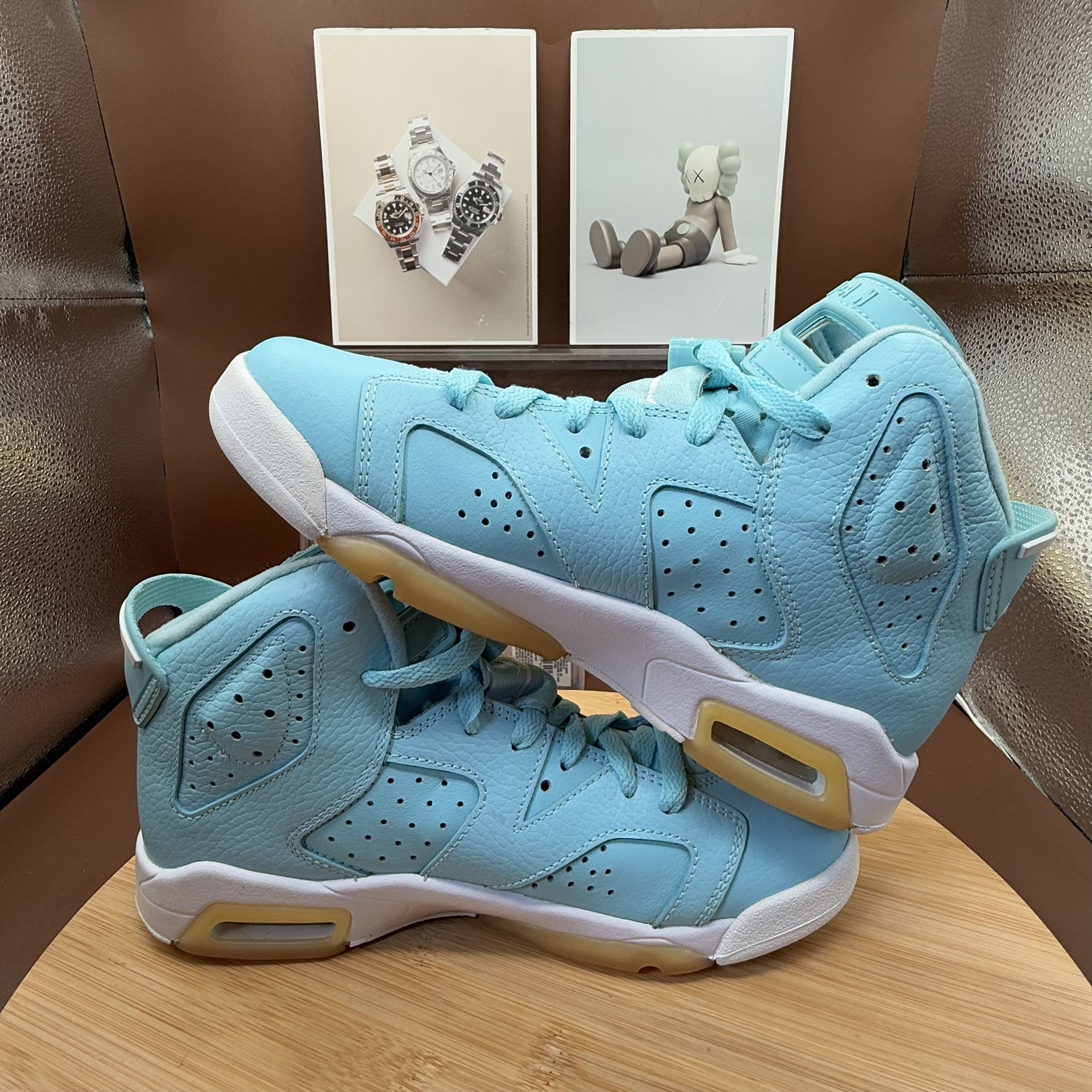 Nike Air Jordan 6 (GS) Retro Pantone Blue/White Size 5Y/ Womens - photo 5