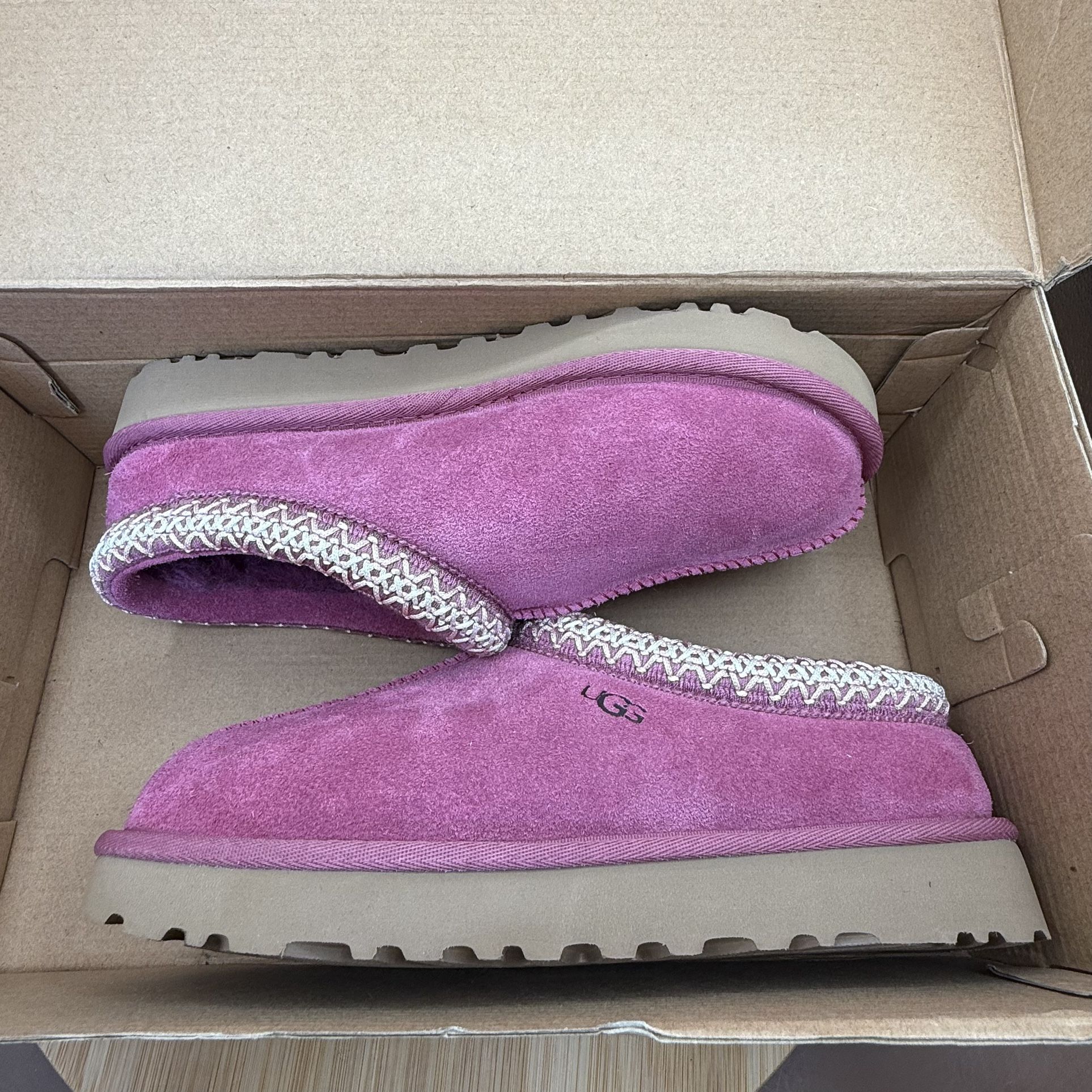 UGG TASMAN BOUGAINVILLEA SUEDE/ WOOL SLIPPERS SHOES, WOMEN US 6 - photo 4