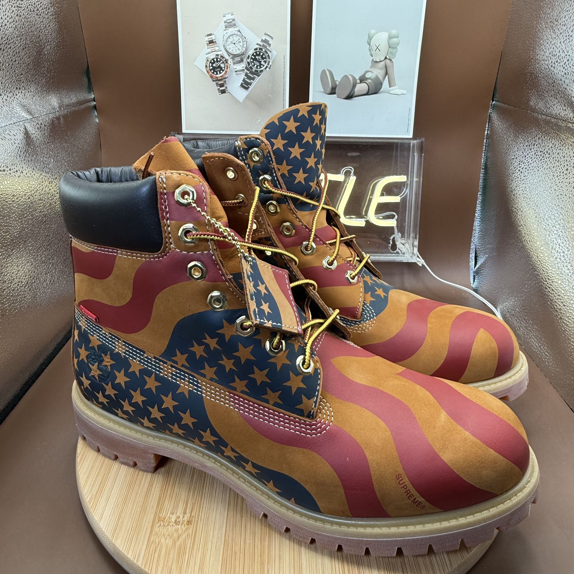 Timberland 6" Boot Supreme Stars & Stripes Wheat Men’s Sz 13 - photo 2