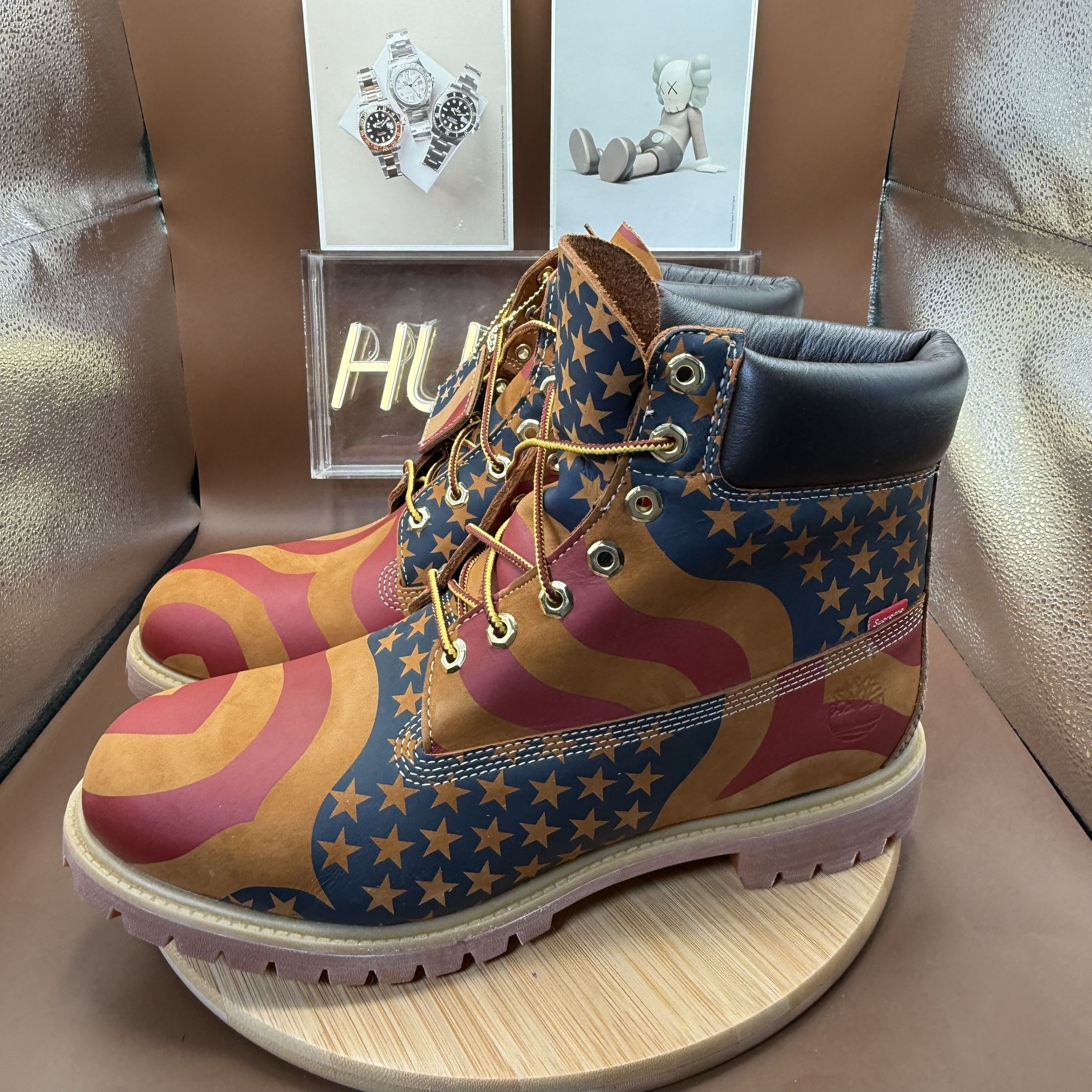 Timberland 6" Boot Supreme Stars & Stripes Wheat Men’s Sz 13 - photo 3