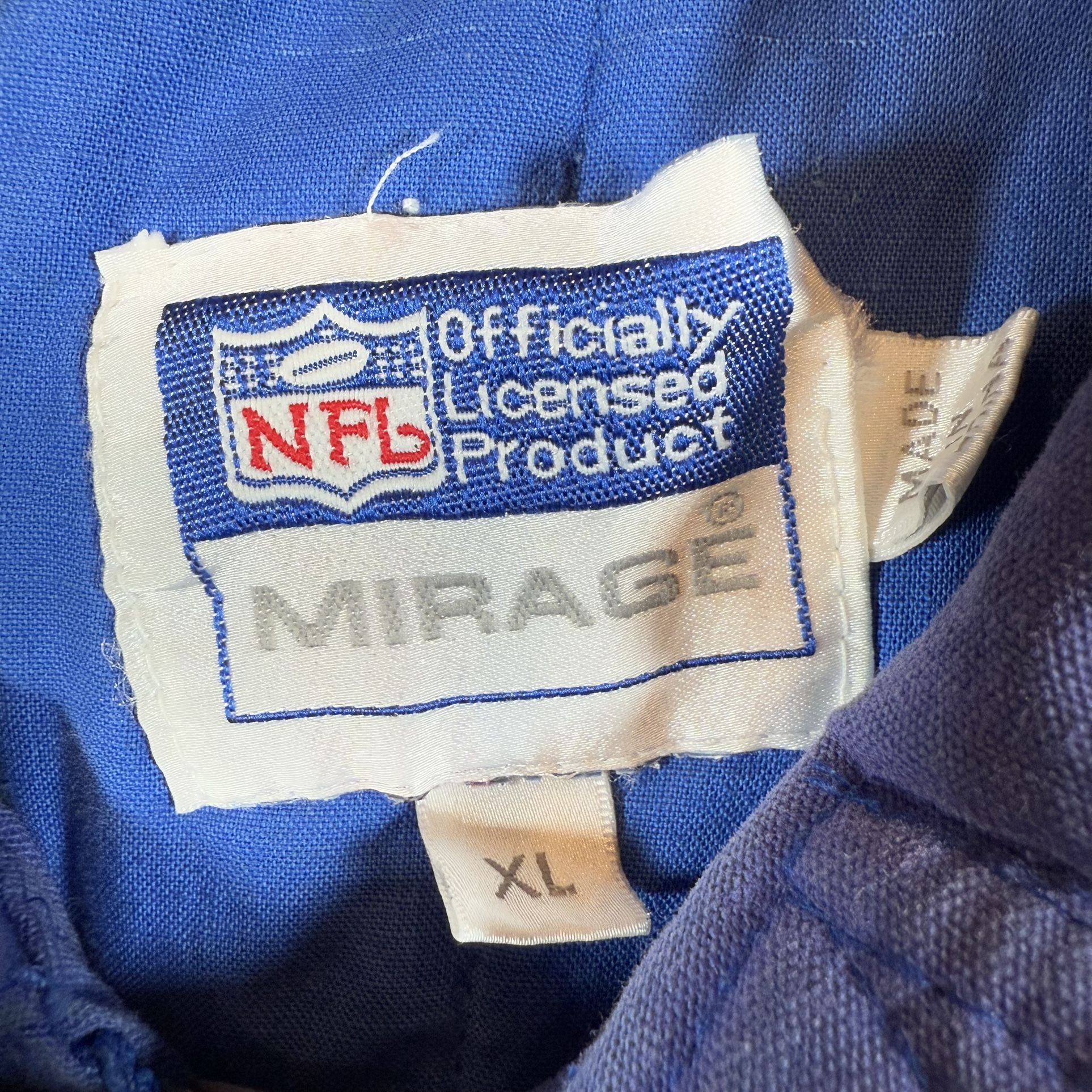 Vintage New York Giants Mirage NFL Stadium Coat 90s Football Emb - photo 5