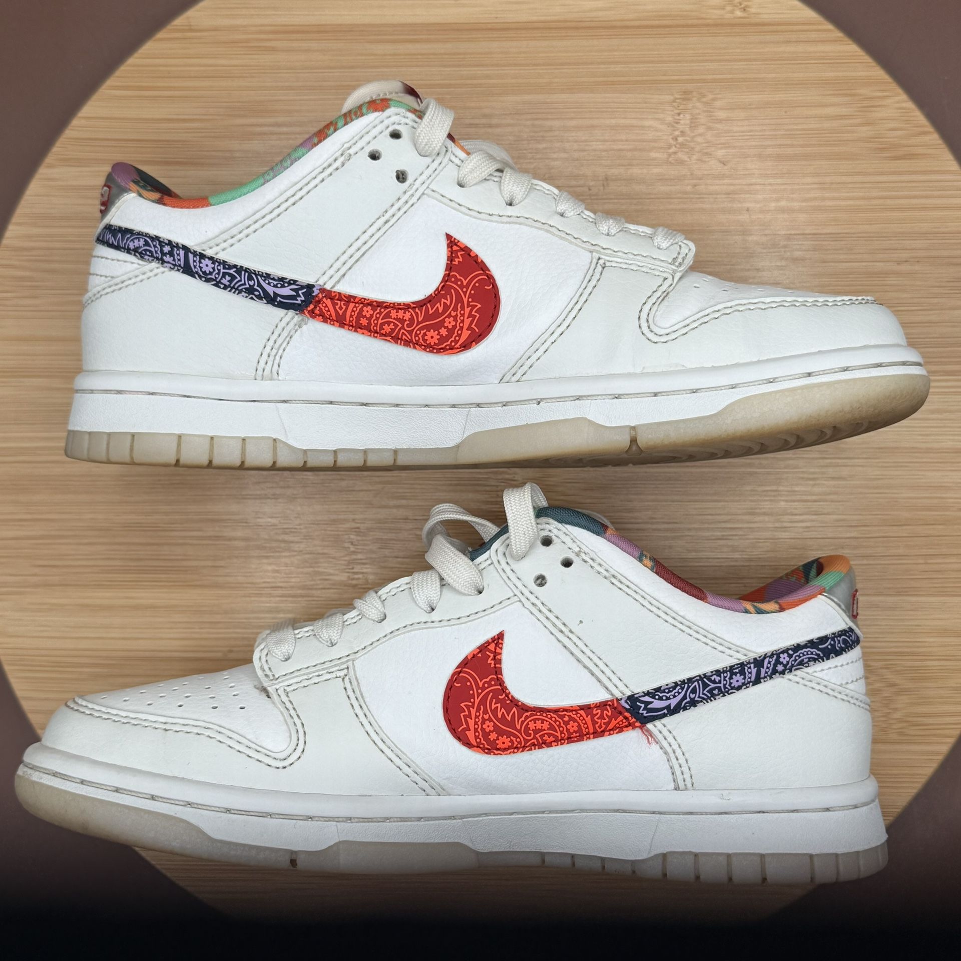 Nike Dunk Low (GS) White-Multi-Color Paisley Sz 3.5Y - photo 5