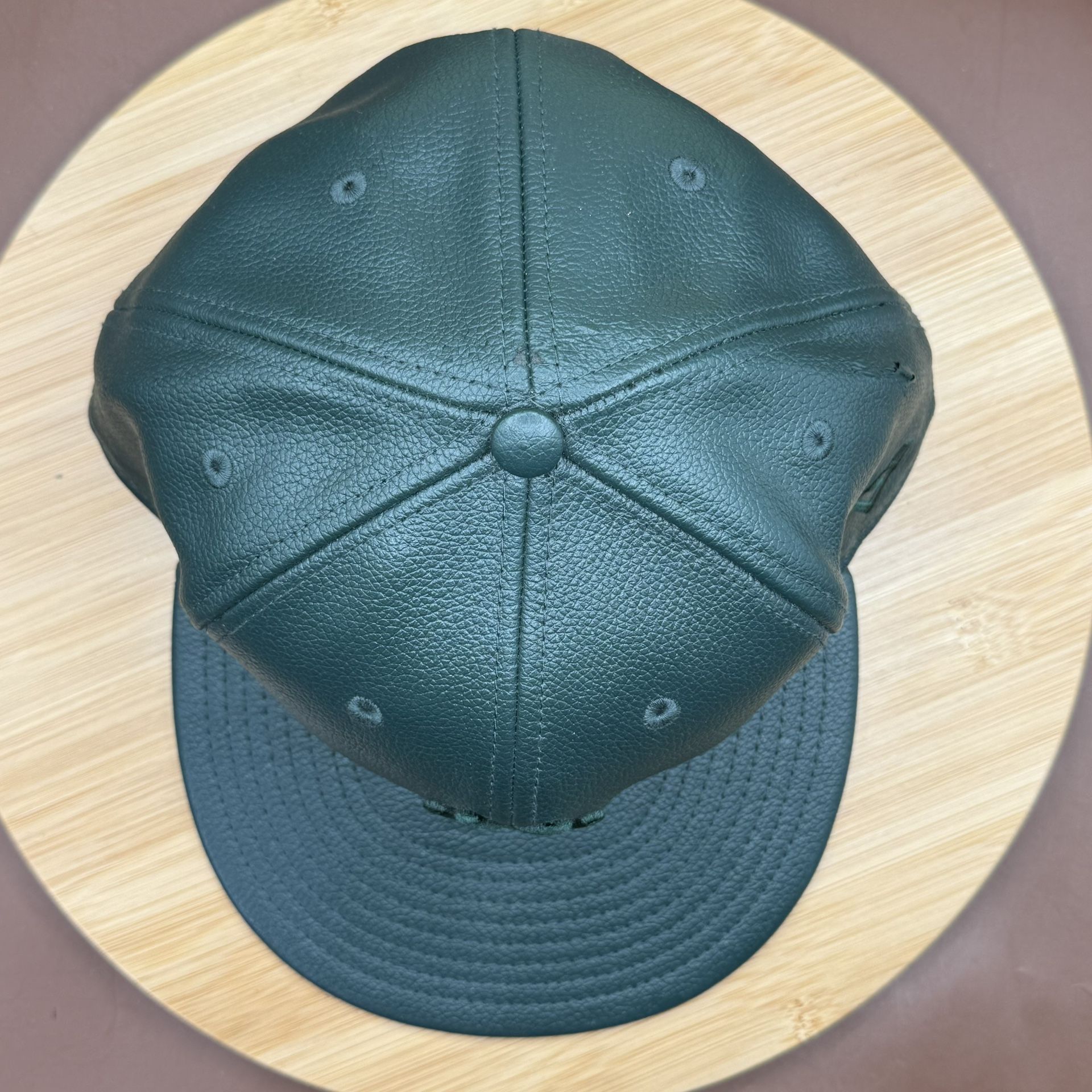 Vintage NY Yankees Leather Fitted Hat Size 7 7/8 - photo 5