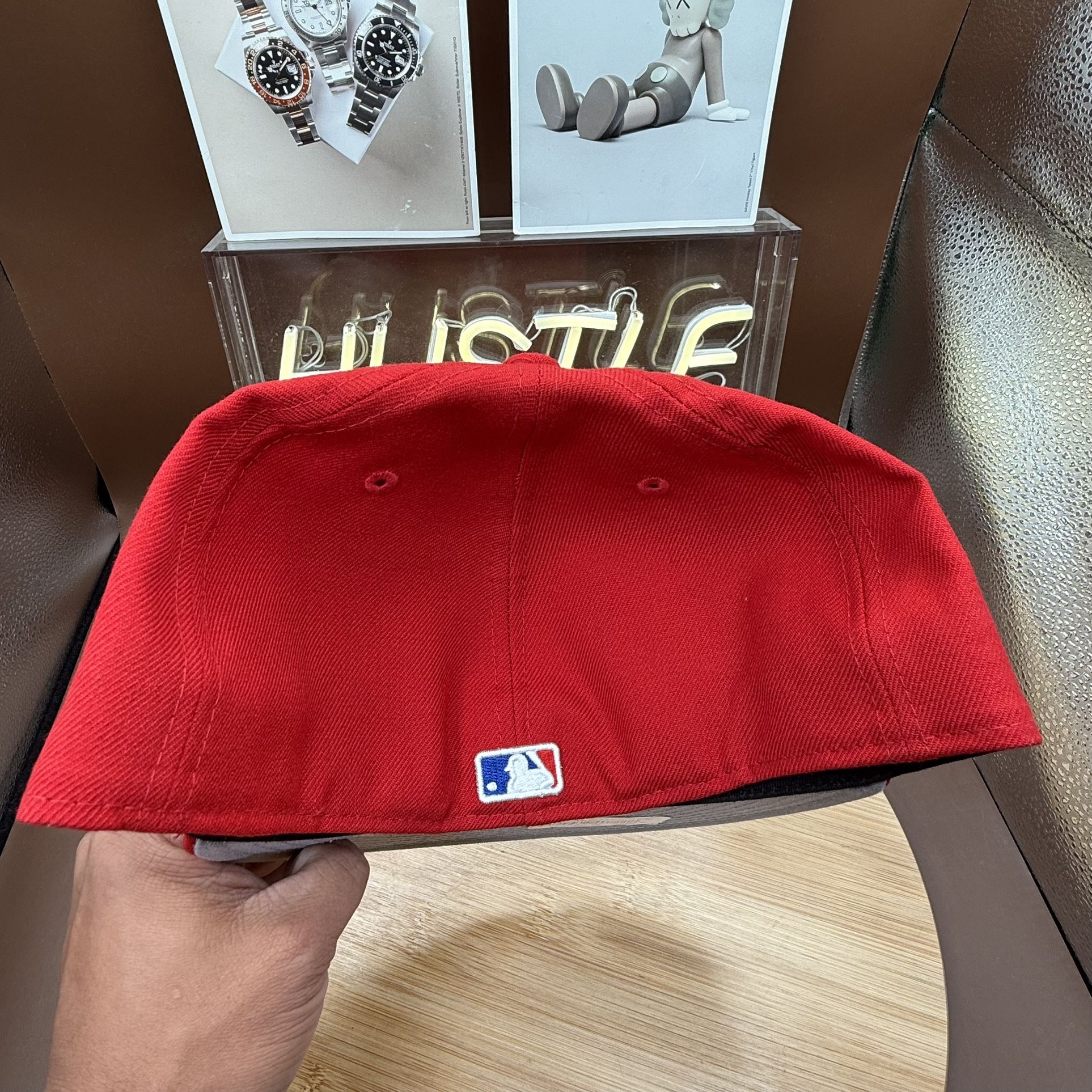 Los Angeles Dodgers New Era Red 59FIFTY Fitted Hat Sz 8 - photo 4