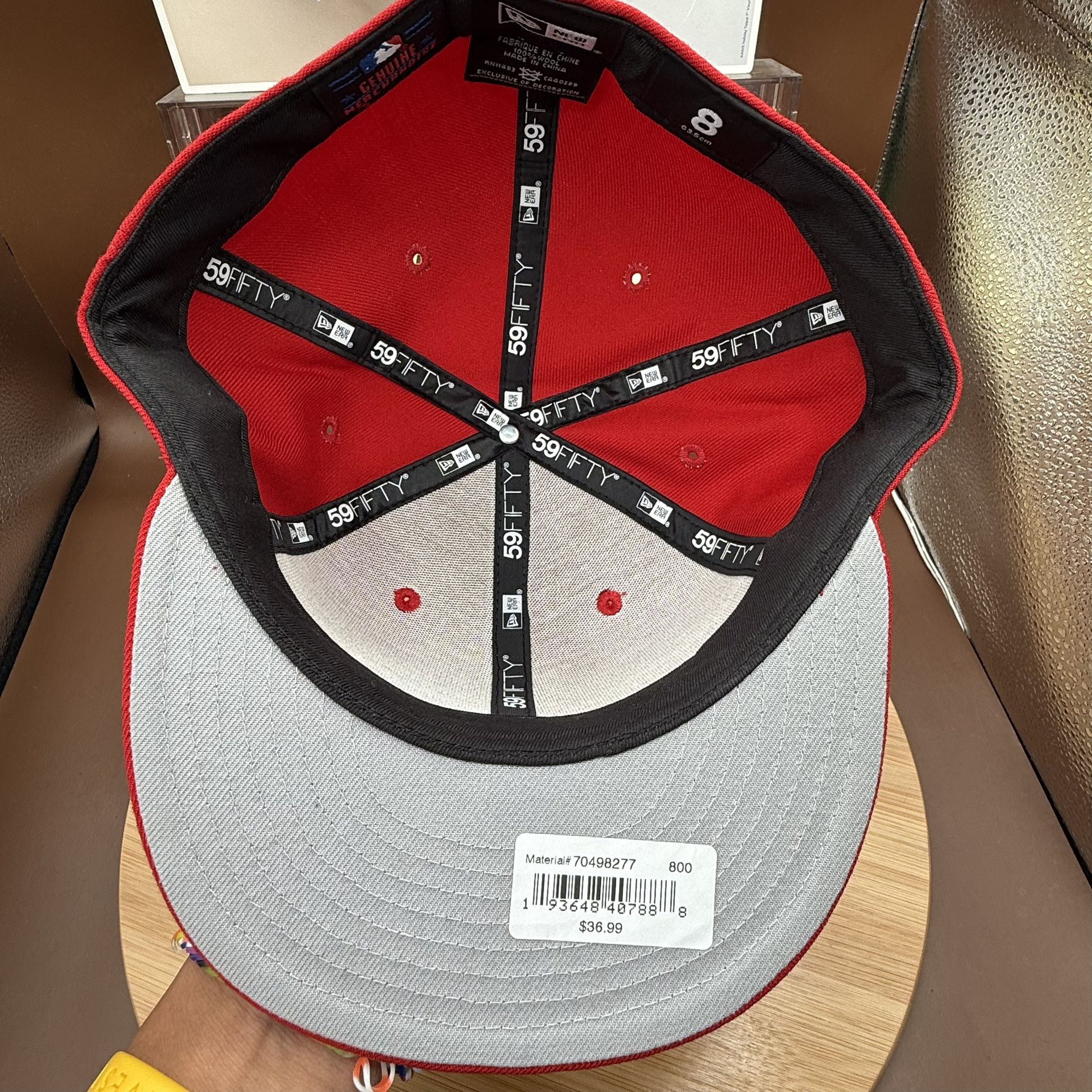 Los Angeles Dodgers New Era Red 59FIFTY Fitted Hat Sz 8 - photo 5