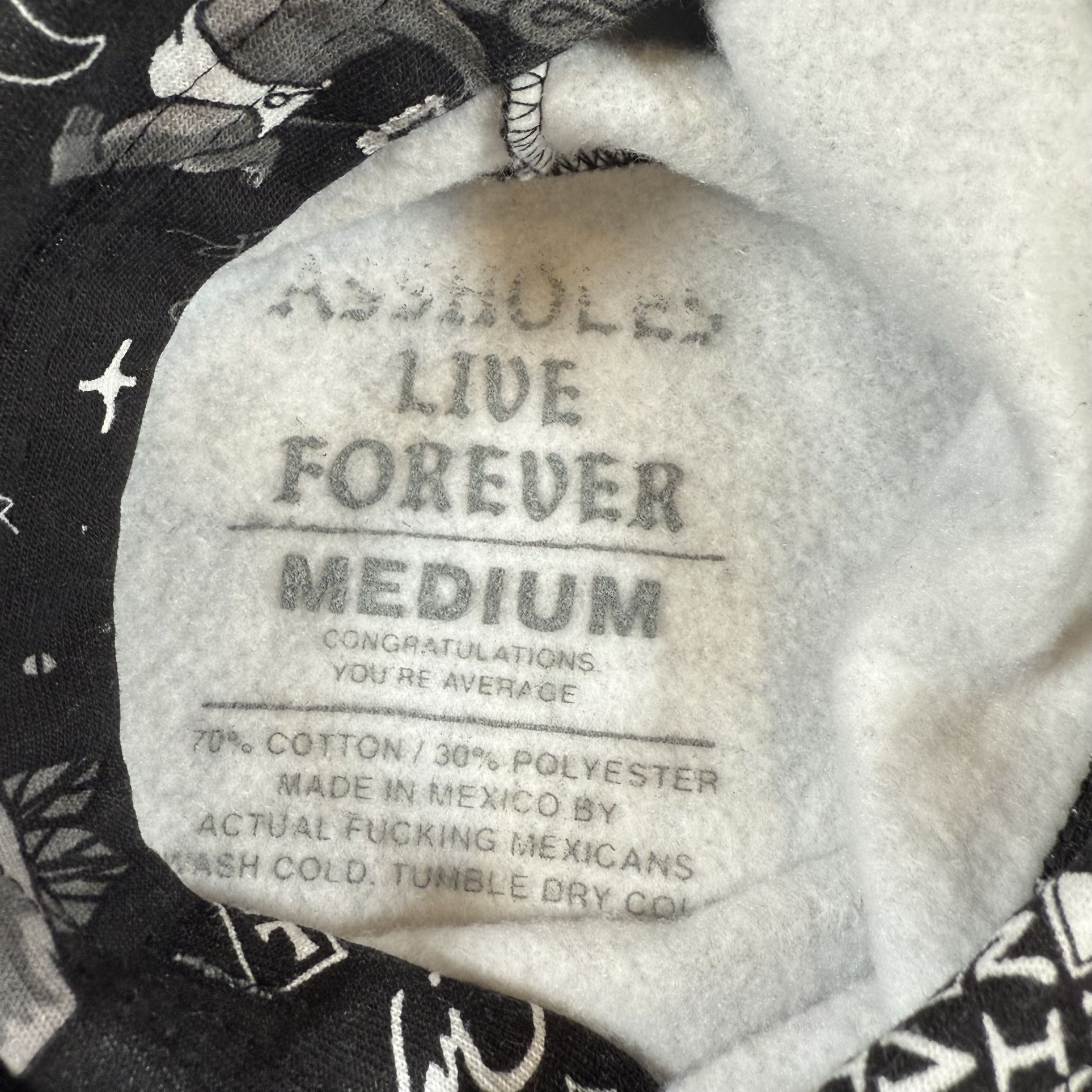 A**holes Live Forever Pullover Hoodie Sz M - photo 4