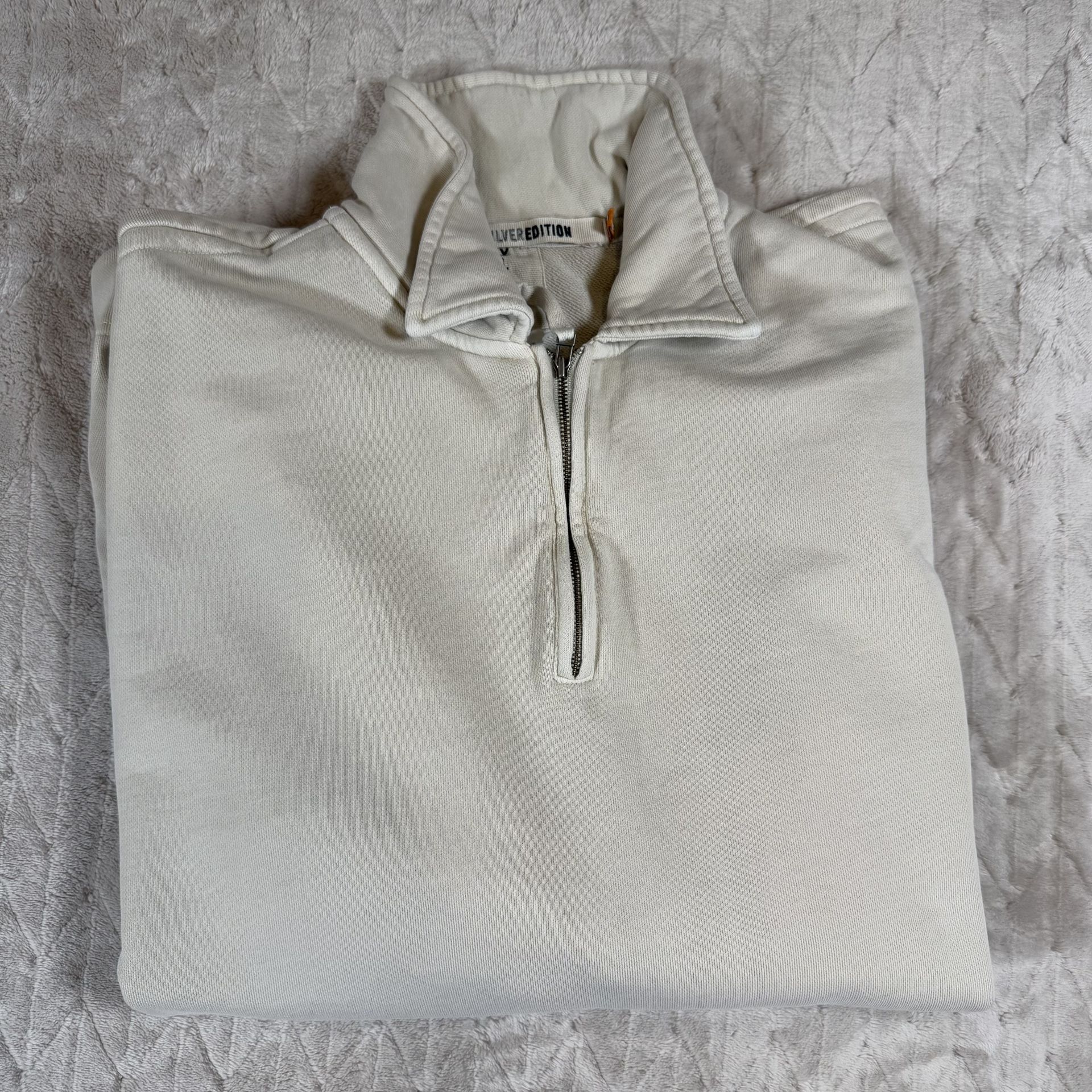 Quicksilver 1/4 Zip Pullover Silver Edition Sweater Beige/Tan si