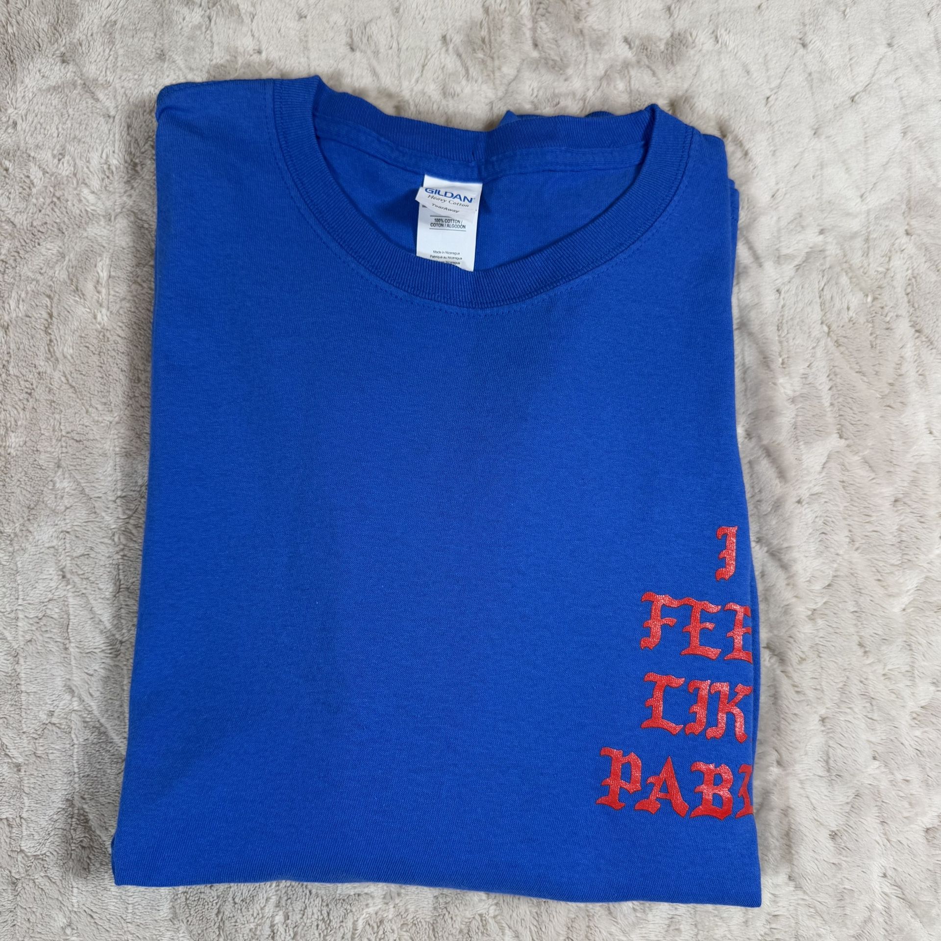 Kanye West “I Feel Like Pablo” Long Sleeve Shirt Blue Men’s Size