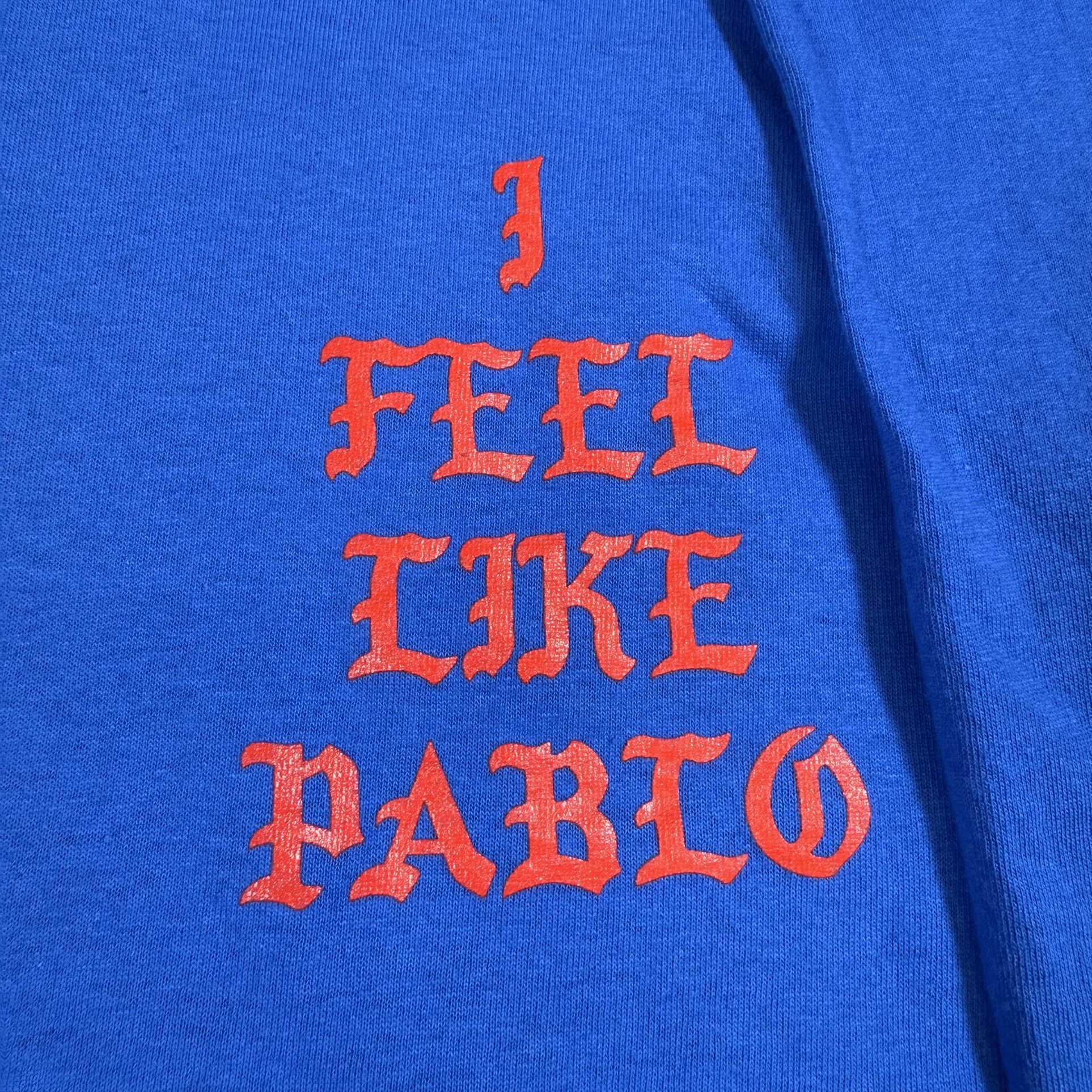 Kanye West “I Feel Like Pablo” Long Sleeve Shirt Blue Men’s Size - photo 4
