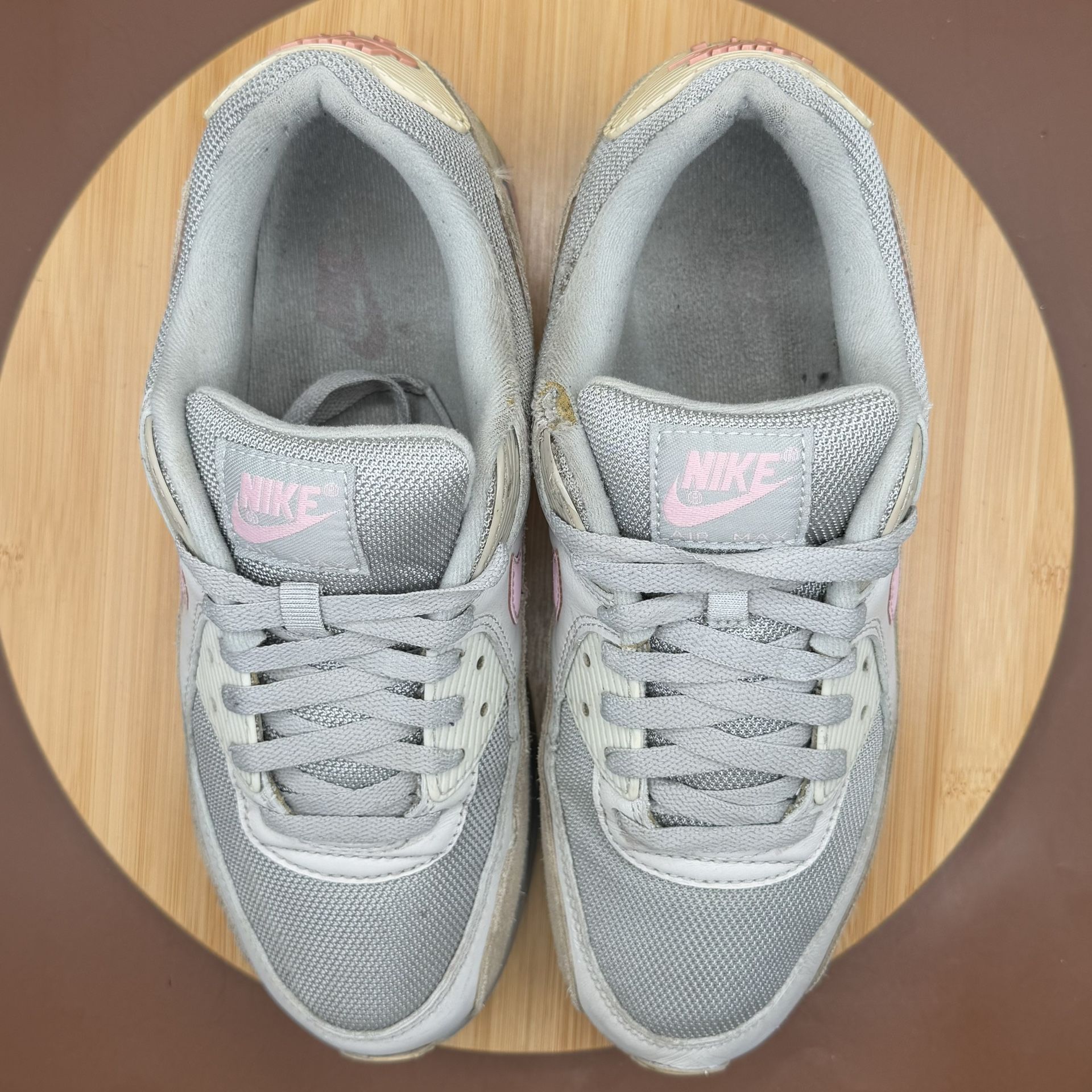 Nike Air Max 90 Grey Pnk String Men’s Size 9.5 - photo 5