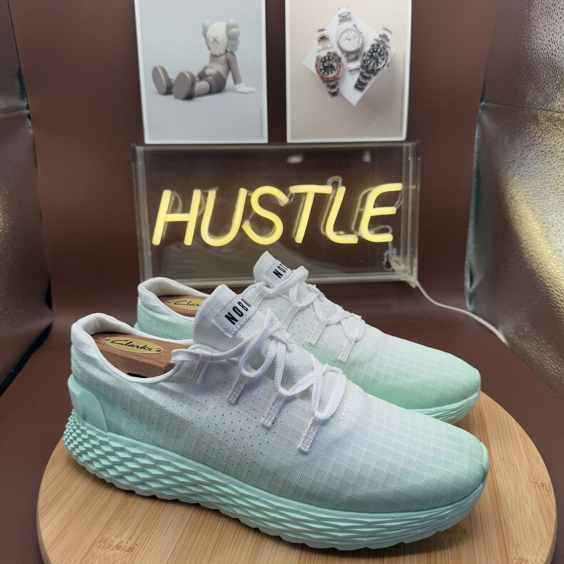 NOBULL Unisex Ripstop Runners White Teal Ombre Mens 6.5/ Womens - photo 2