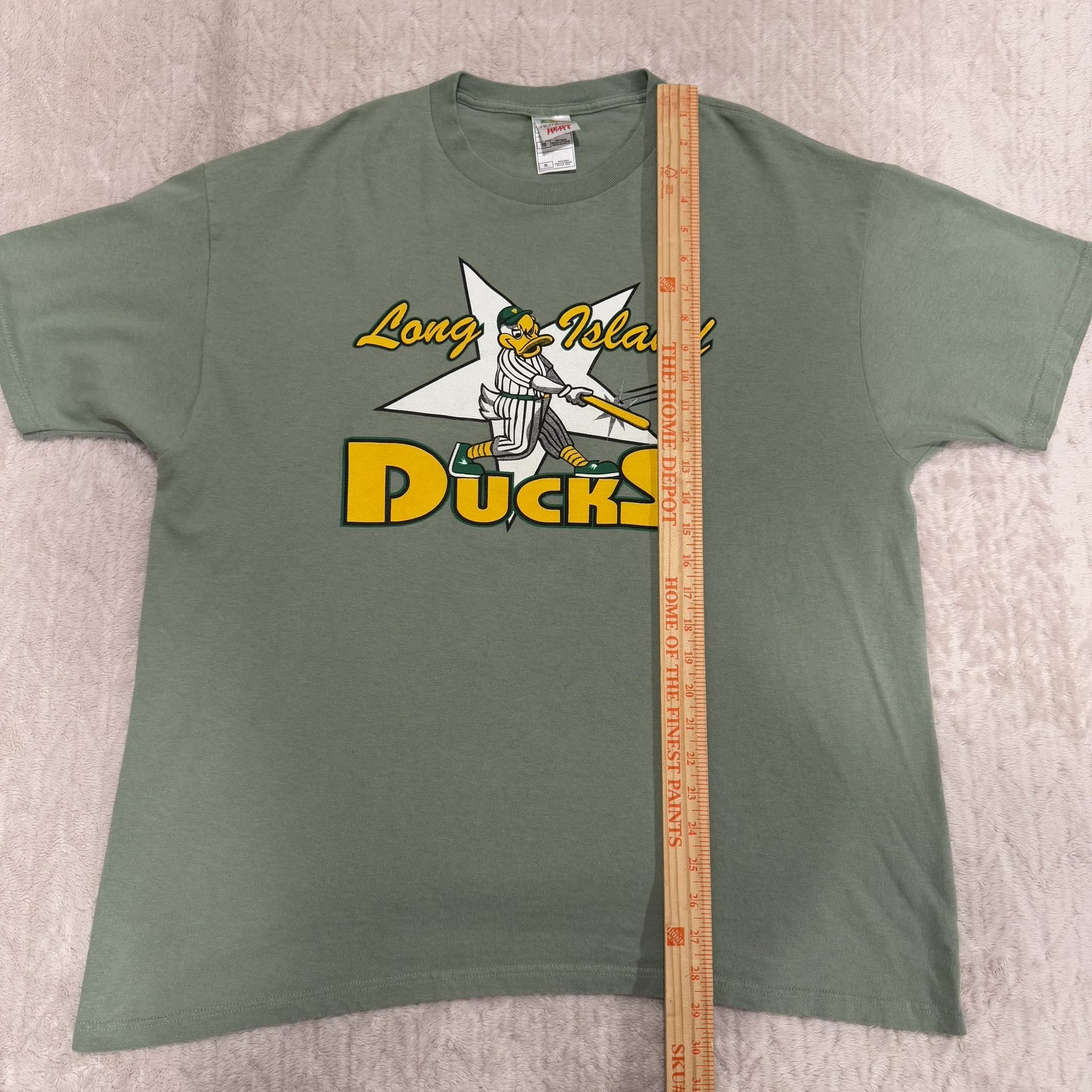 Retro Long Island Ducks Olive Green T-Shirt XL - photo 5