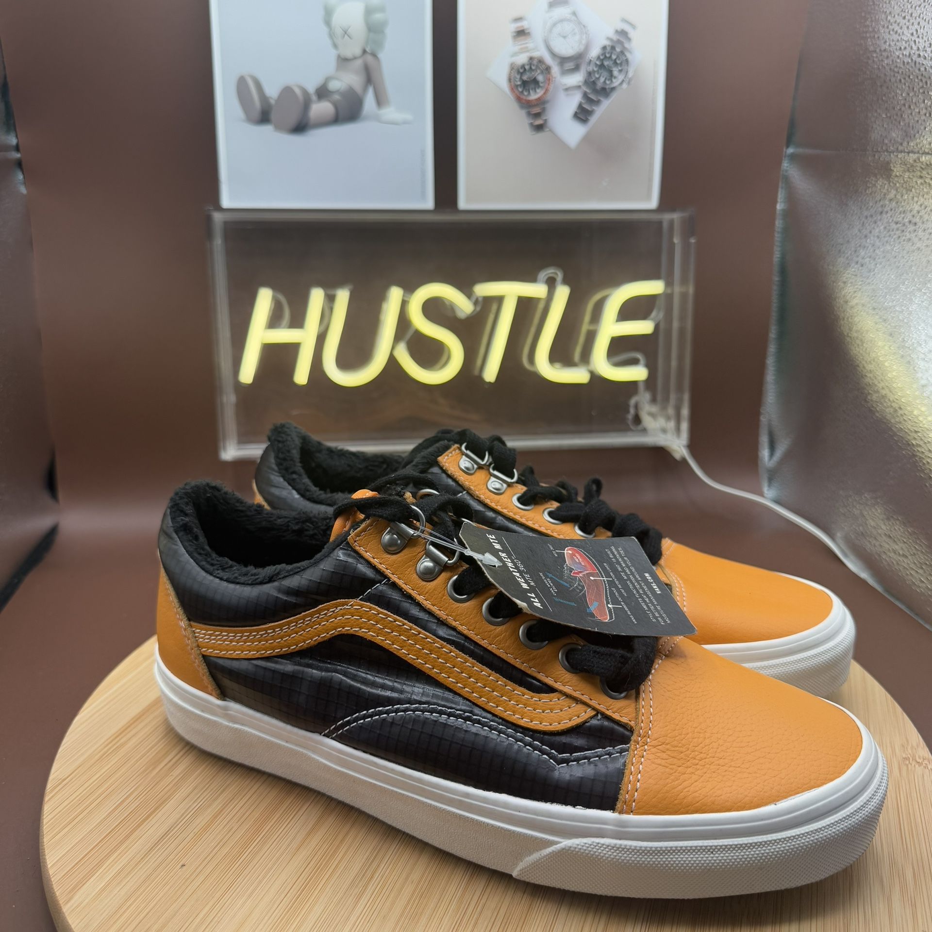 VANS Old Skool MTE Leather All Weather Apricot Black Men's 7.5 - photo 2