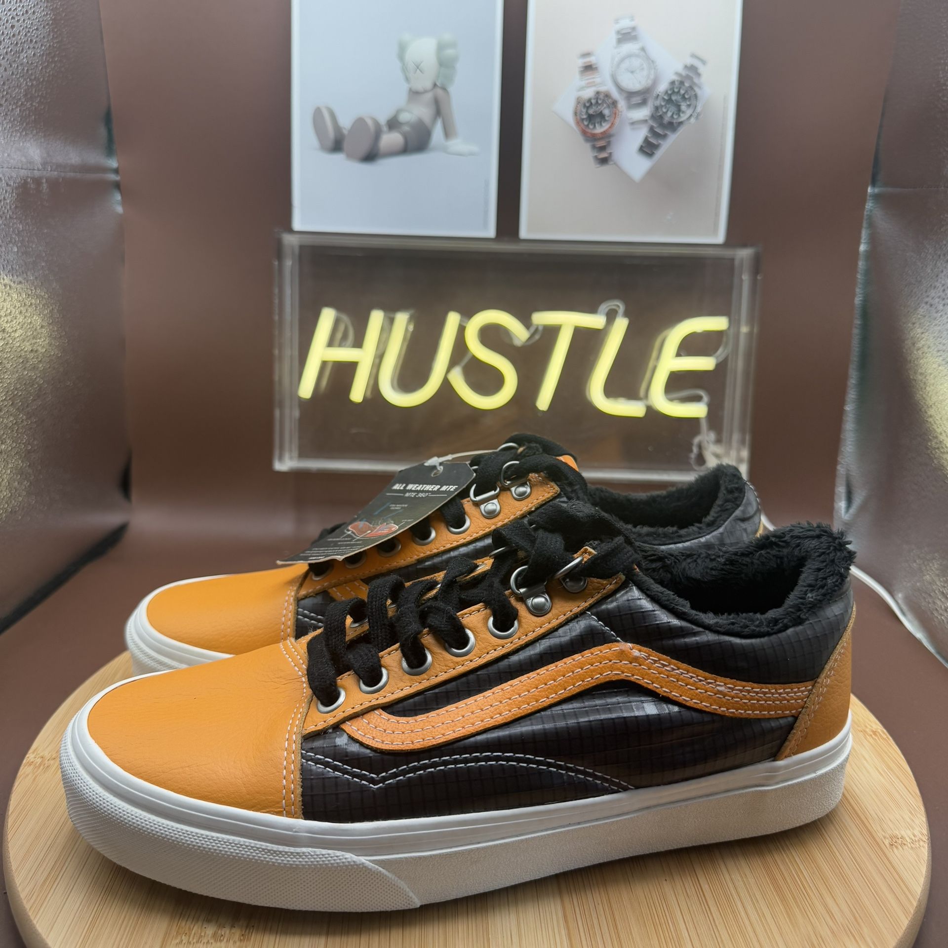 VANS Old Skool MTE Leather All Weather Apricot Black Men's 7.5 - photo 3