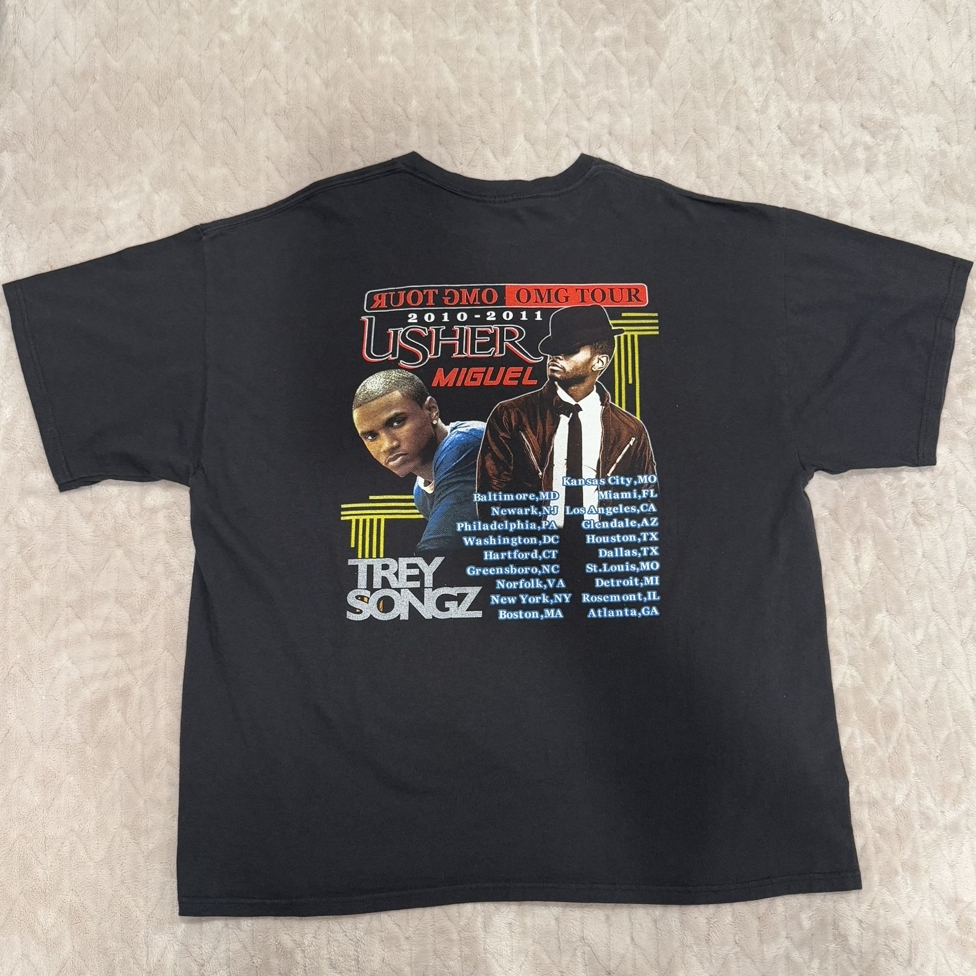 Retro 2010 Usher Rap Tee Shirt Size 2XL raymond v raymond-A - photo 2