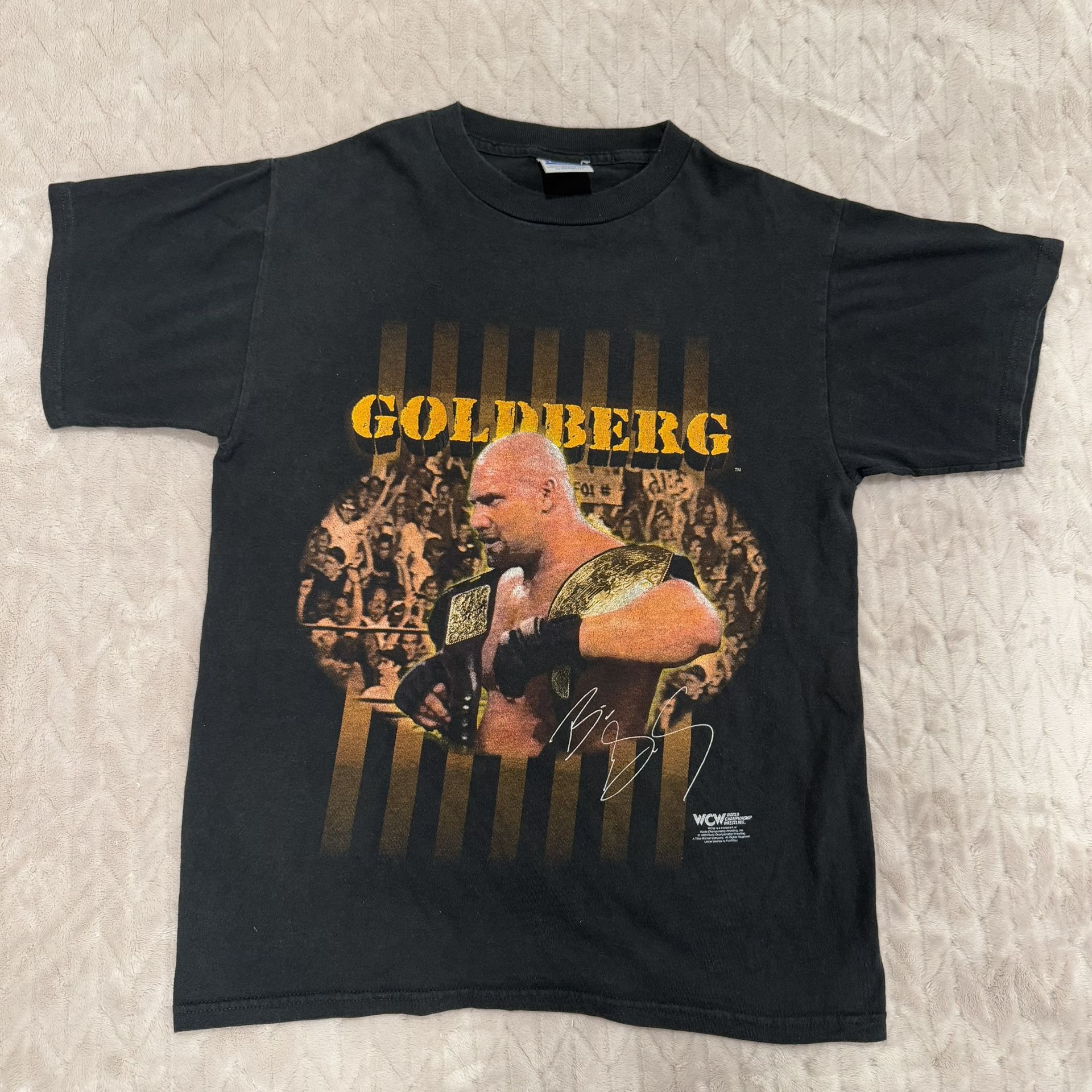 Vintage WCW Goldberg Tultex T-Shirt Medium 1998