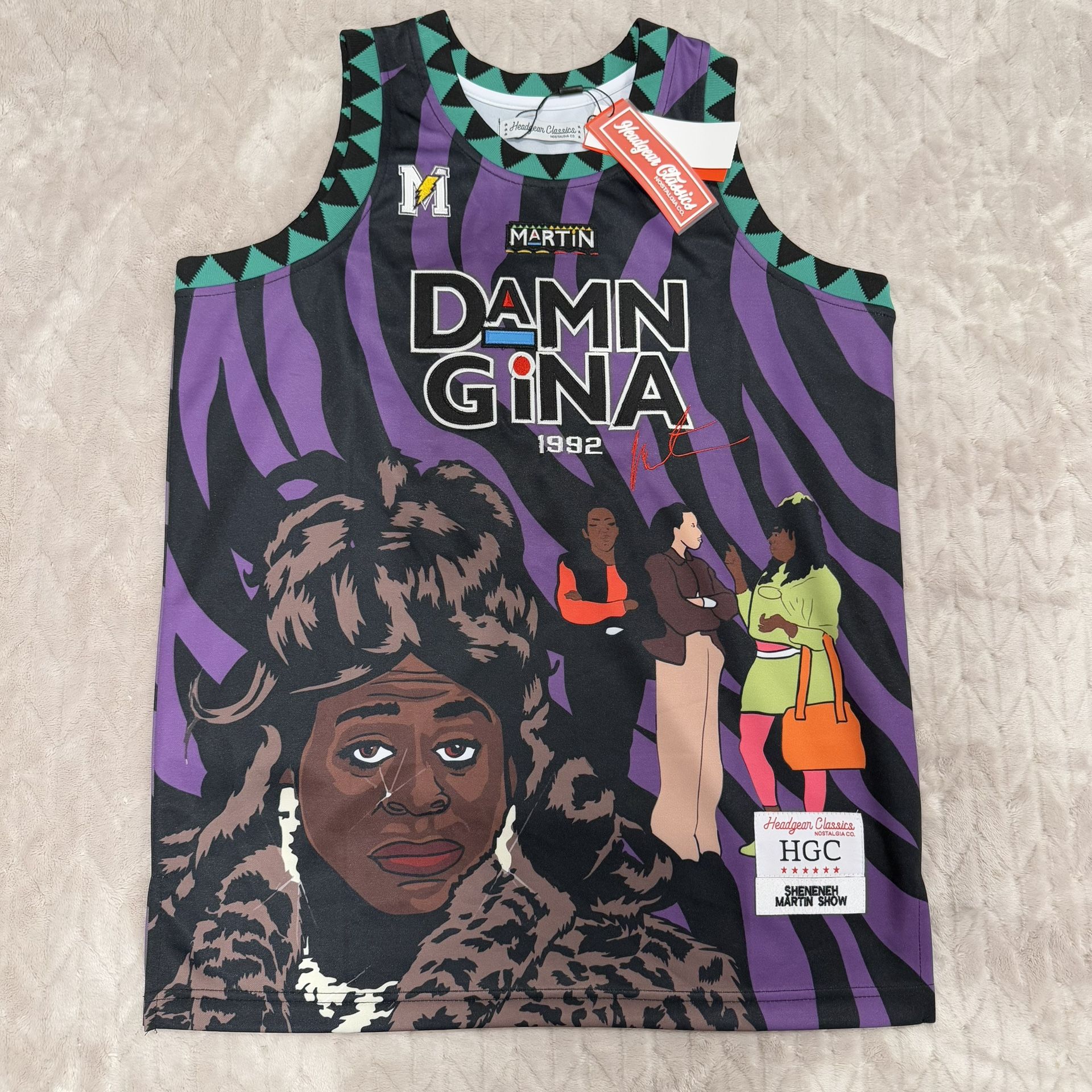 Headgear Classics Martin TV Show DAMN GINA BASKETBALL JERSEY Men