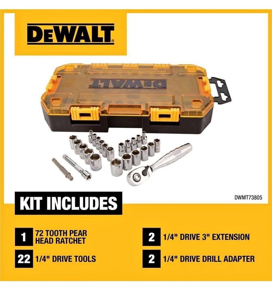 DEWALT Drive Socket Set, 25-Piece (DWMT73805)