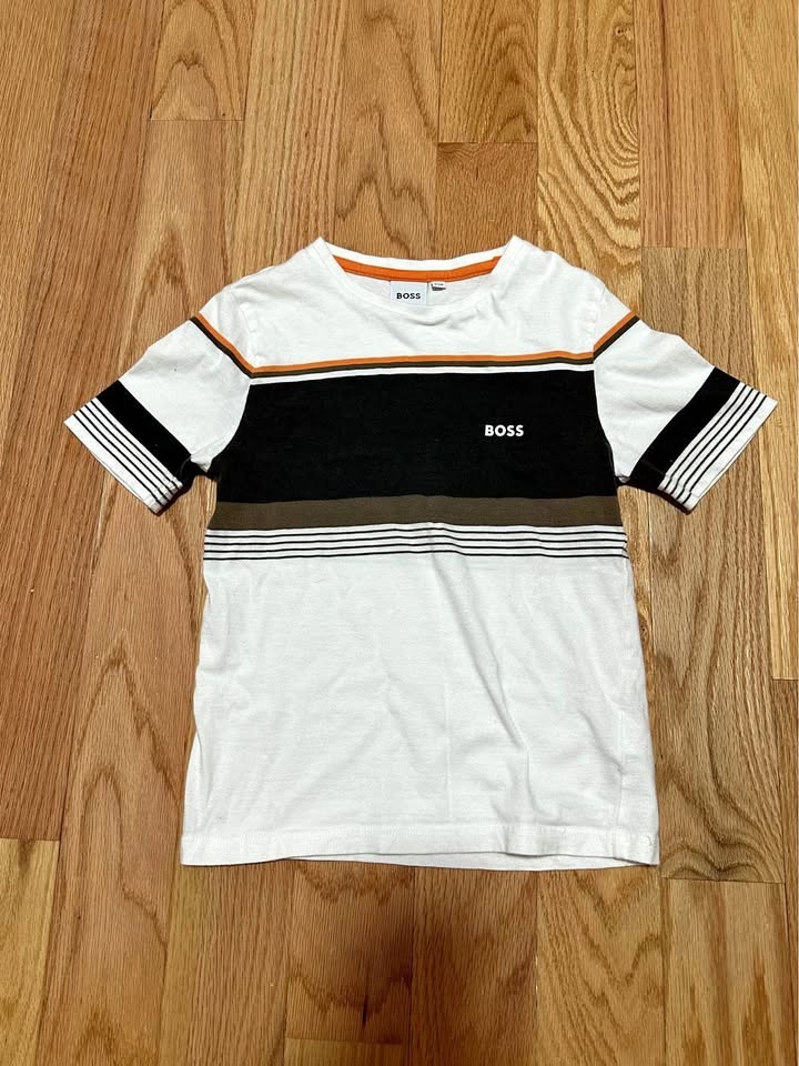 Kids BOSS striped T-shirt top size 6