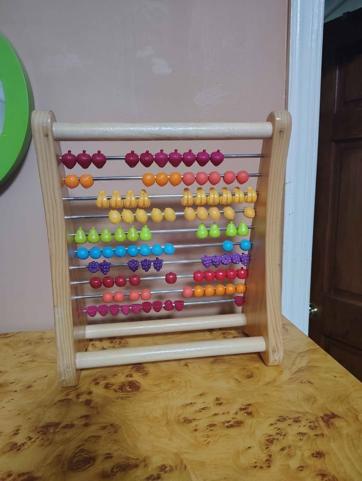 Colorful Wooden Abacus Toy fruit style - photo 2