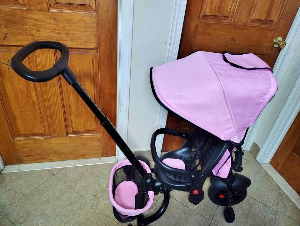 AILEEKISS Foldable Kids Tricycle Stroller, 7-in-1 Toddler Bicycl