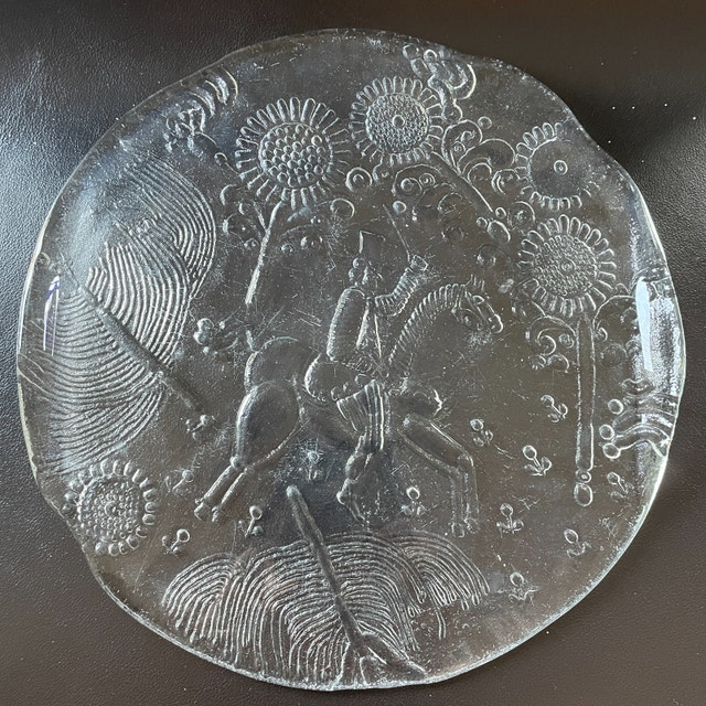 Vintage Kosta Boda Dalom glass platter