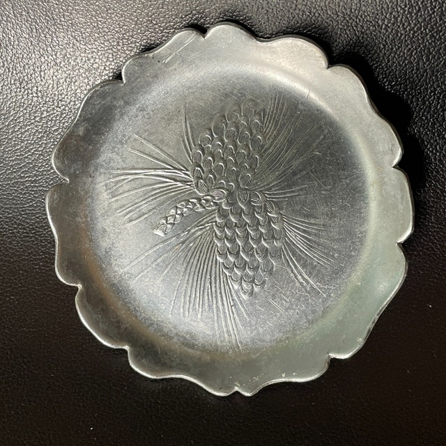 7 Vintage Mid Century 60s Brushed Aluminum Coasters - photo 3