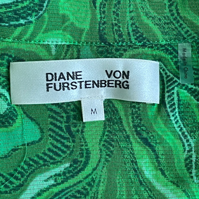 Diane Von Furstenberg Mackenzie Mesh Top-Marble Green-Medium - photo 3