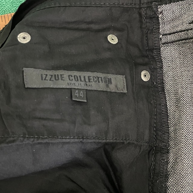 NEW Izzue Black Button Fly Jeans- Silver sparkly thread-Size 12 - photo 5