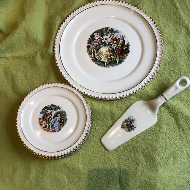 7 piece Harker Pottery cake/dessert set - photo 2