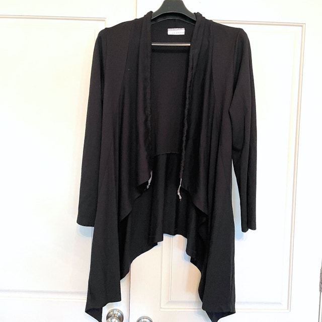 Bryn Walker Black Kai Waterfall Jacket - Size L/XL