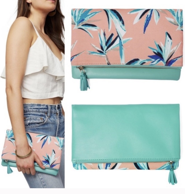 NWOT Rachel Pally LIMITED EDITION reversible leather clutch - photo 3