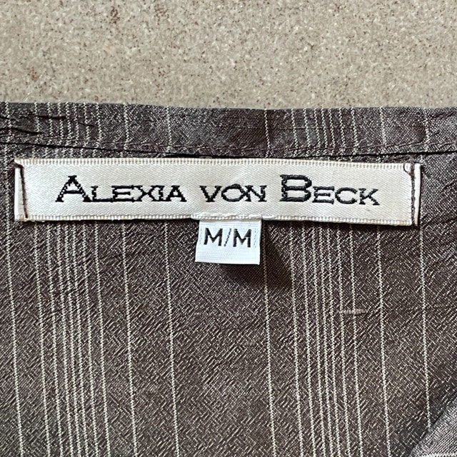 Alexia von Beck Silk Blouse Top w/ Raw Sleeve -MED - photo 5