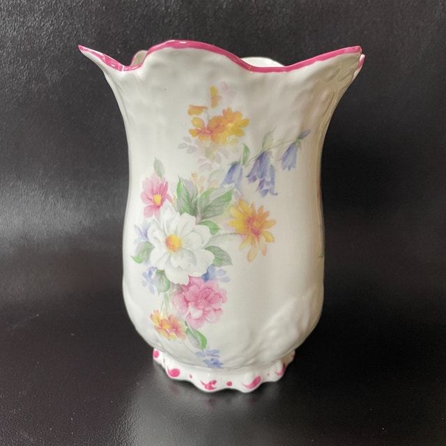 Vintage Royal Staffordshire England Bone China Floral Vase