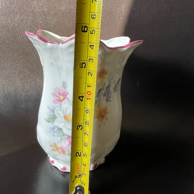Vintage Royal Staffordshire England Bone China Floral Vase - photo 3