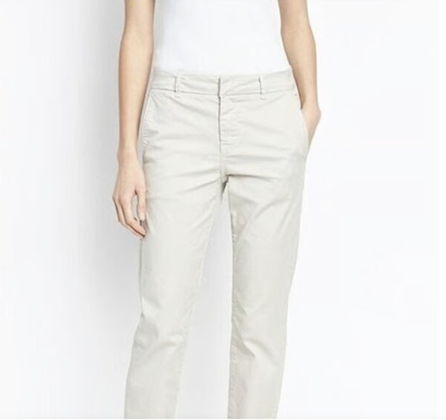 Vince Classic Tan Chino Stretch Khaki Mid Rise Pants-Size 6 - photo 2