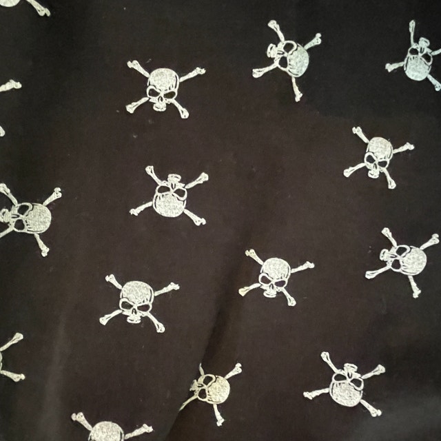 Dex Empire Waist Black Tunic top with skulls pattern - Medium - photo 3
