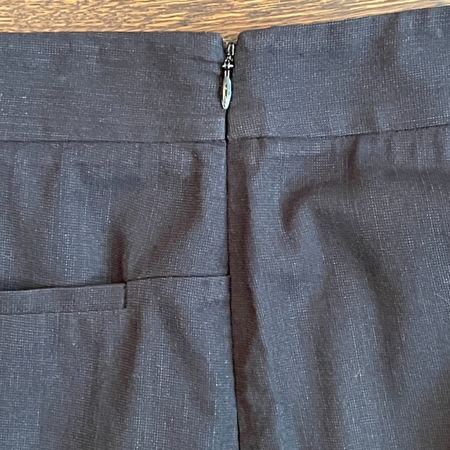 Vintage Theory Short Black Skirt-Slit pockets Wool/Cotton-Sz. 8 - photo 5