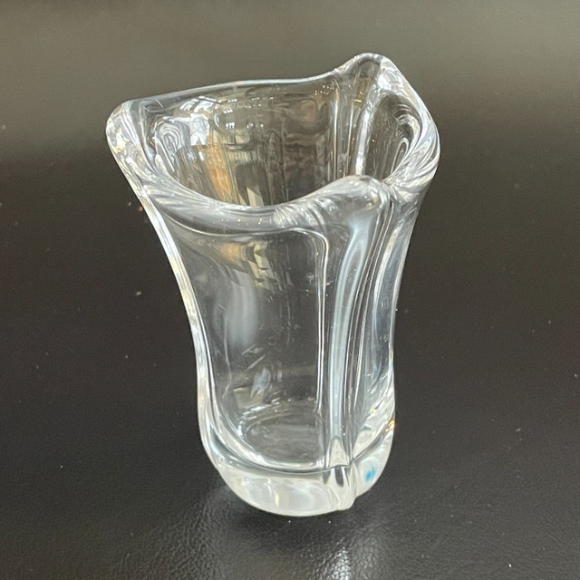 Exquisite Vintage 60s signed Daum France small crystal vase-Rare - photo 3