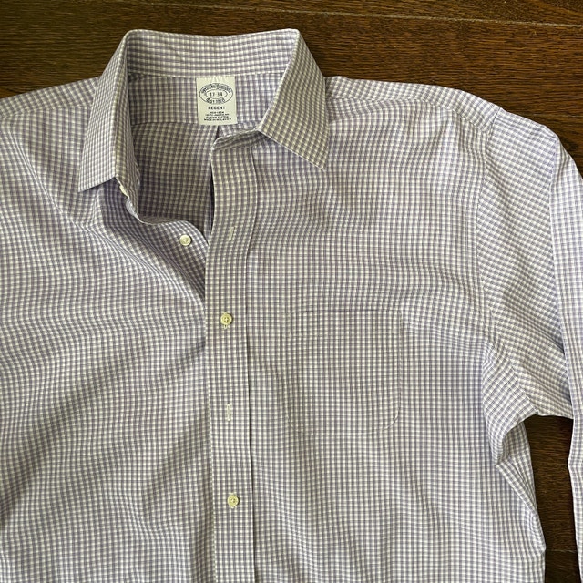Brooks Brothers Regent Cotton White/Purple Shirt-Sz. 17-24 XL - photo 4
